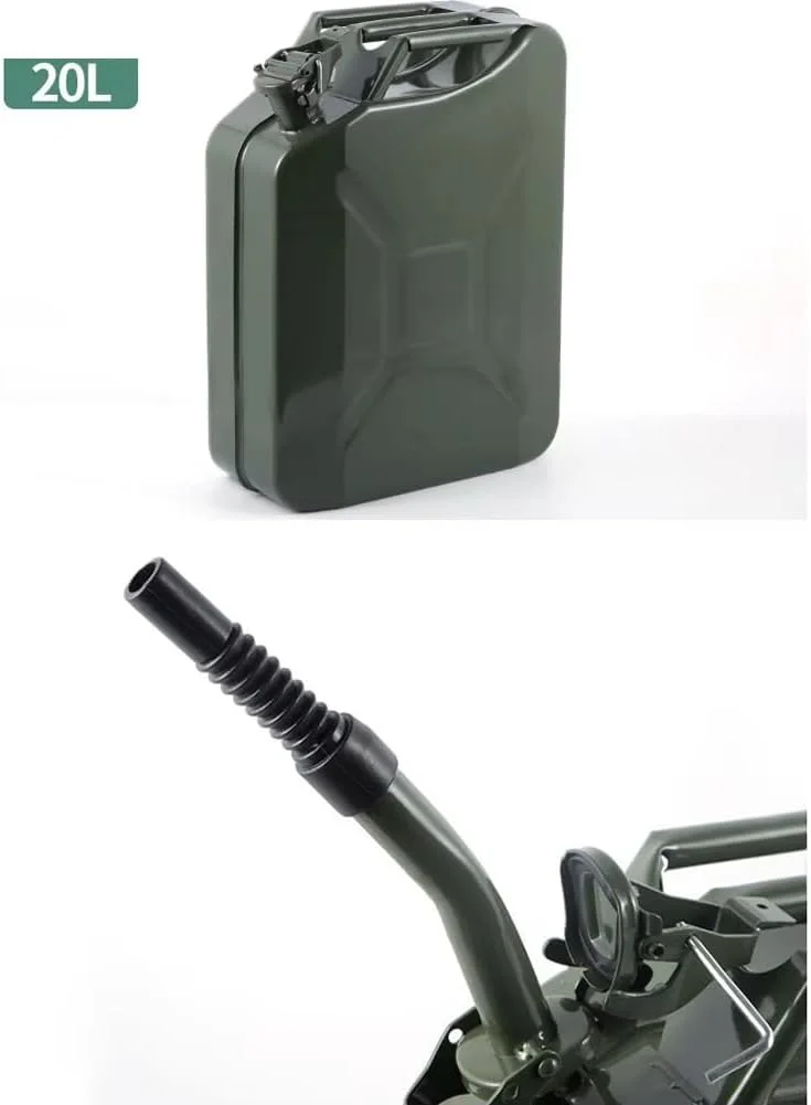 Steel Jerry Can Spout - Steel Spout with Rubber Spout for all Non-CARB NATO style Jerry Cans Leak-Proof Design Easy Pouring