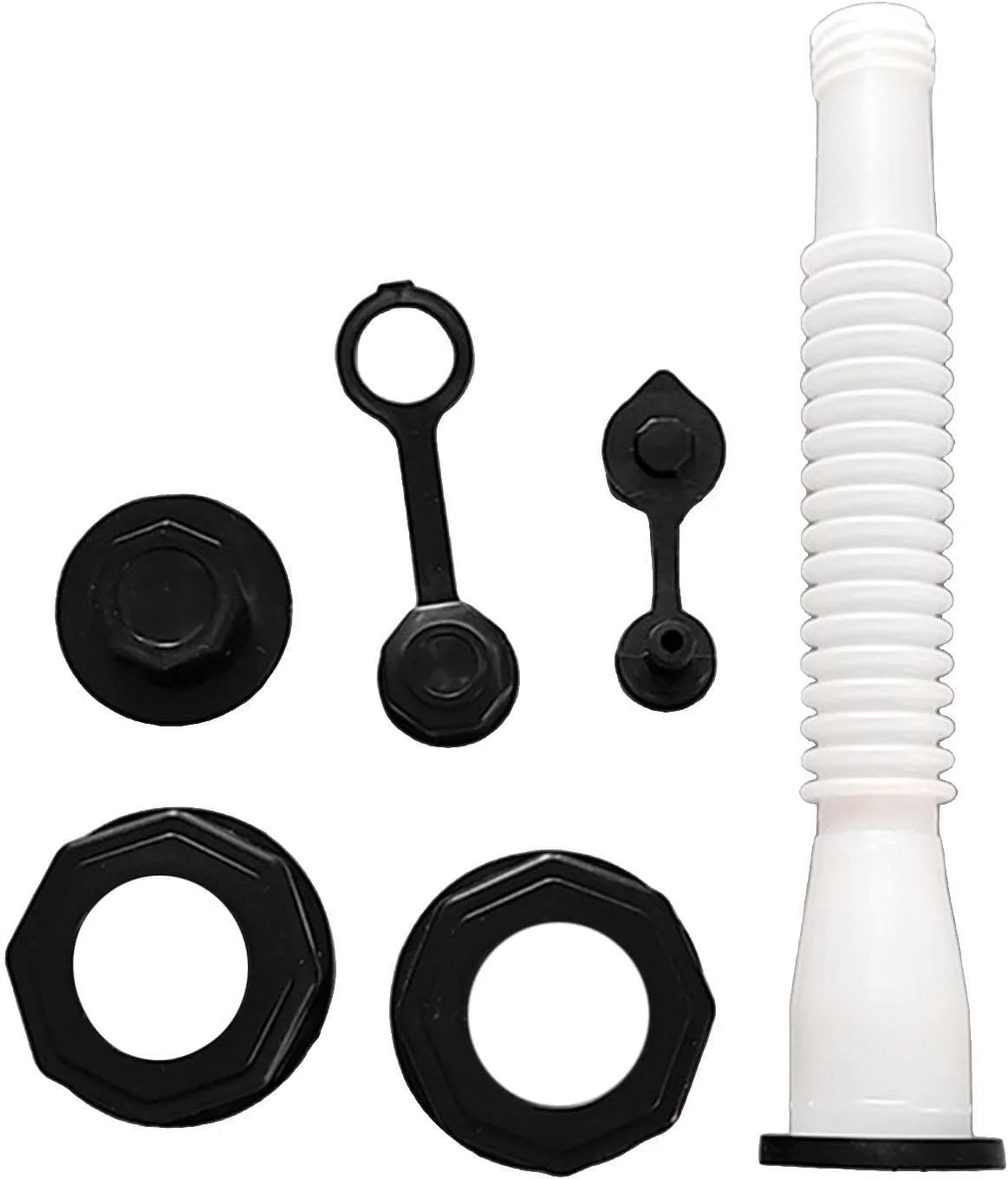 نازل جایگزین برای گالن بنزین، قیف لوازم جانبی، مناسب برای ماشین آلات صنعتی، نازل گالن بنزین بدون نشتی برای مخازن بنزین (سفید)