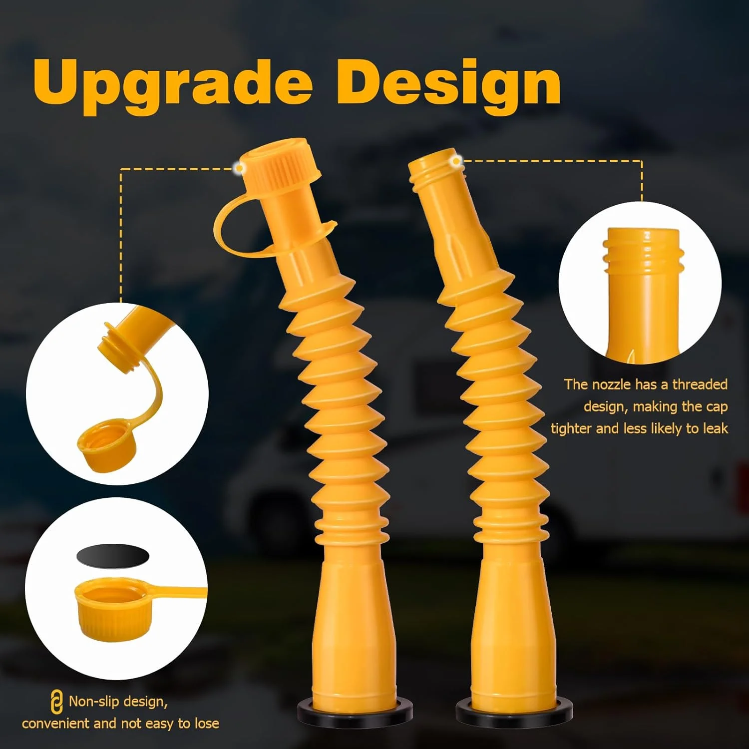 نازل جایگزین برای دبه بنزین، بسته 3 عددی، نازل ارتقا یافته دبه بنزین سازگار با دبه های 1/2/5/10 گالنی، نازل انعطاف پذیر بادوام برای سوخت گیری آسان و جلوگیری از ریختن نازل جایگزین برای دبه بنزین، بسته 3 عددی، نازل ارتقا یافته دبه بنزین سازگار با دبه های 1/2/5/10 گالنی، نازل انعطاف پذیر بادوام برای سوخت گیری آسان و جلوگیری از ریختن