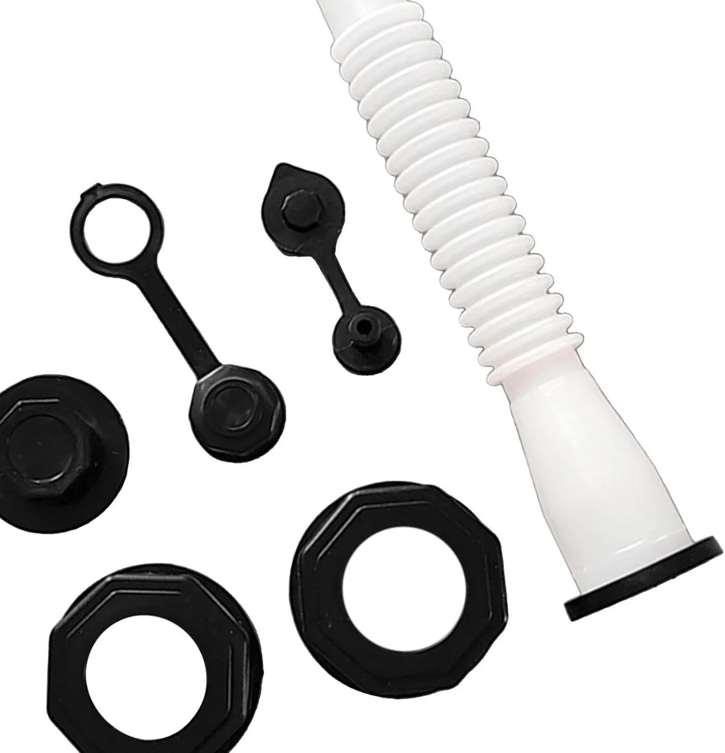 نازل جایگزین برای گالن بنزین، قیف لوازم جانبی، مناسب برای ماشین آلات صنعتی، نازل گالن بنزین بدون نشتی برای مخازن بنزین (سفید)