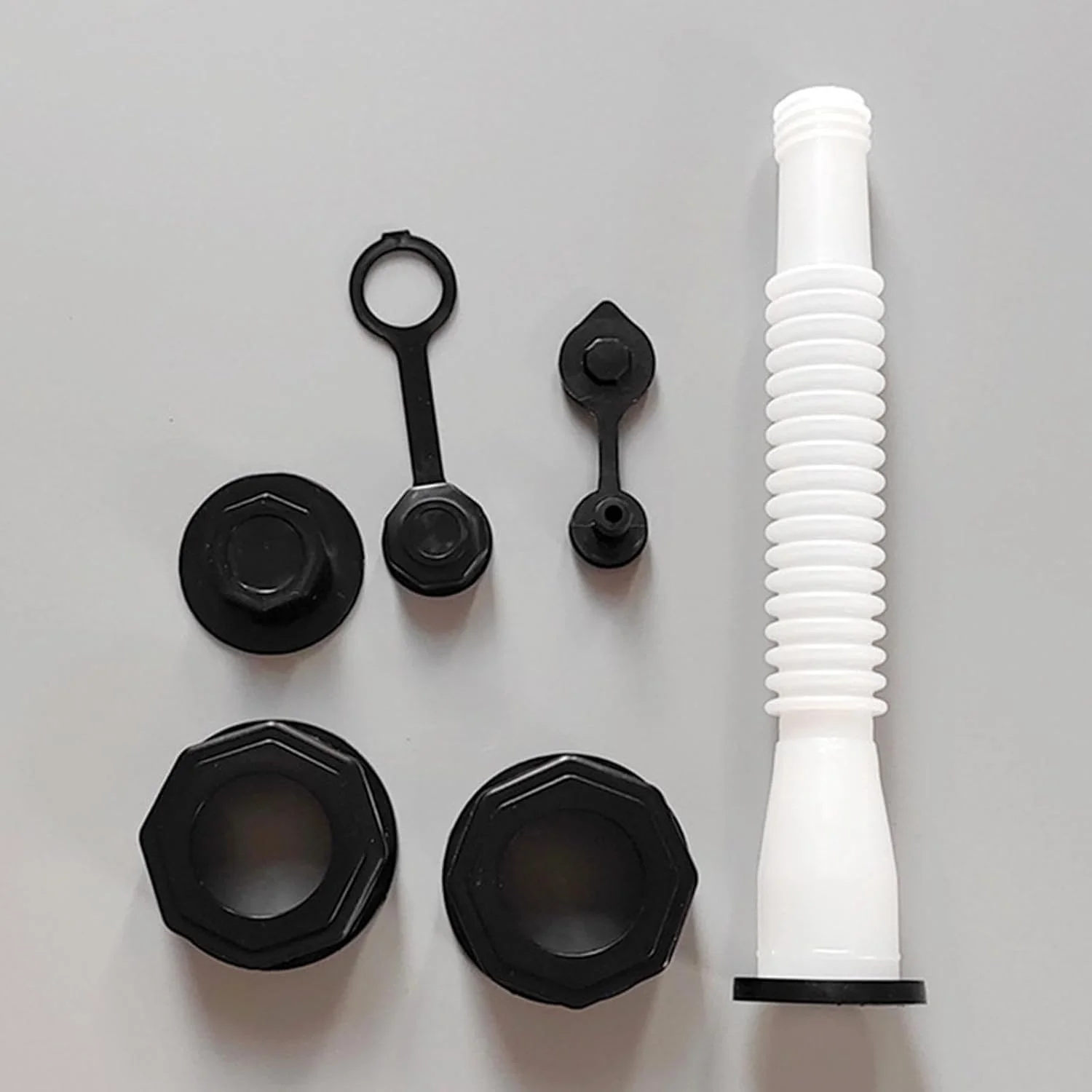 نازل جایگزین برای گالن بنزین، قیف لوازم جانبی، مناسب برای ماشین آلات صنعتی، نازل گالن بنزین بدون نشتی برای مخازن بنزین (سفید)