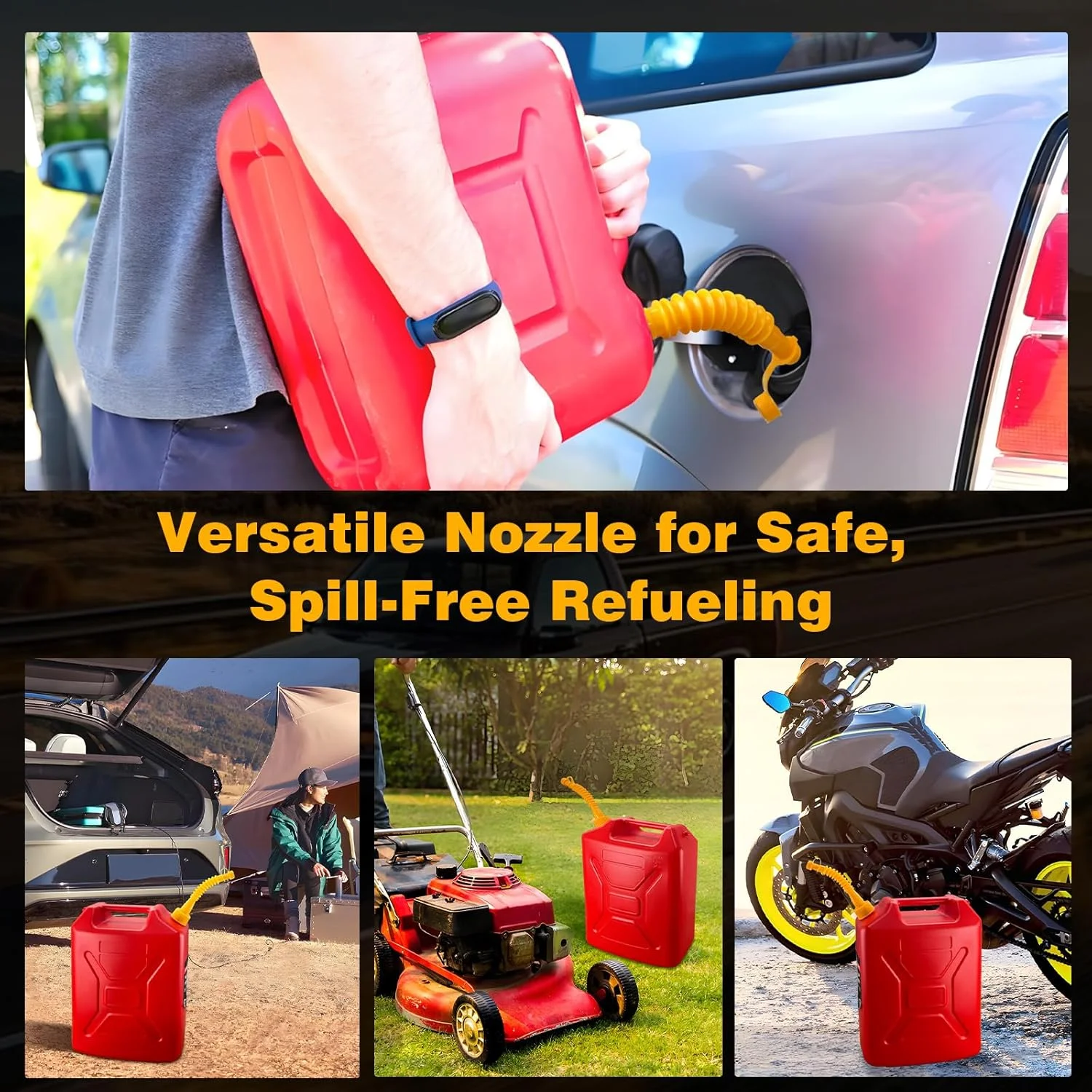 نازل جایگزین برای دبه بنزین، بسته 3 عددی، نازل ارتقا یافته دبه بنزین سازگار با دبه های 1/2/5/10 گالنی، نازل انعطاف پذیر بادوام برای سوخت گیری آسان و جلوگیری از ریختن نازل جایگزین برای دبه بنزین، بسته 3 عددی، نازل ارتقا یافته دبه بنزین سازگار با دبه های 1/2/5/10 گالنی، نازل انعطاف پذیر بادوام برای سوخت گیری آسان و جلوگیری از ریختن