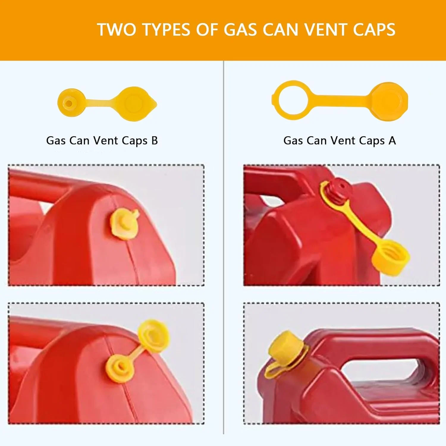 مجموعه جایگزینی لوله خروجی قوطی بنزین، نصب آسان لوله قوطی بنزین مدل قدیمی، لوله انعطاف پذیر مناسب برای اکثر قوطی های روغن 1/2/5/10 گالنی (6 عددی - زرد)