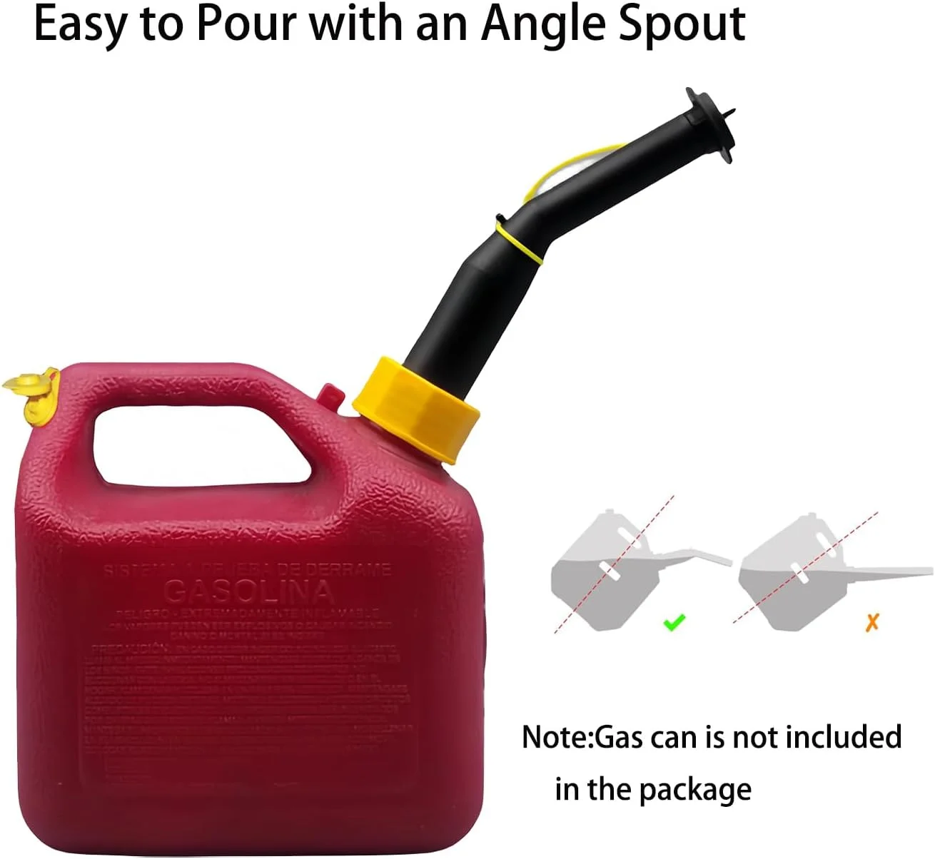 کیت تعویض نازل مخزن بنزین، نازل های زاویه دار ضد نشت جهانی، واشر، صفحه فیلتر، درپوش هواکش، مته برای مخزن بنزین قدیمی سازگار با Midwest Blitz Gott Rubbermaind Essence Scepter (بسته 3 عددی)