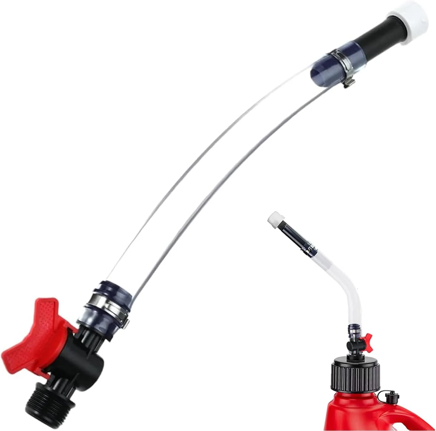 شیلنگ جایگزین برای دبه های بنزین، مناسب برای VP Racing، شیلنگ نازل دبه سوخت با شیر توپی 3044، دبه سوخت مسابقه ای VP، دبه های Egs، دبه های LC2، Scribner