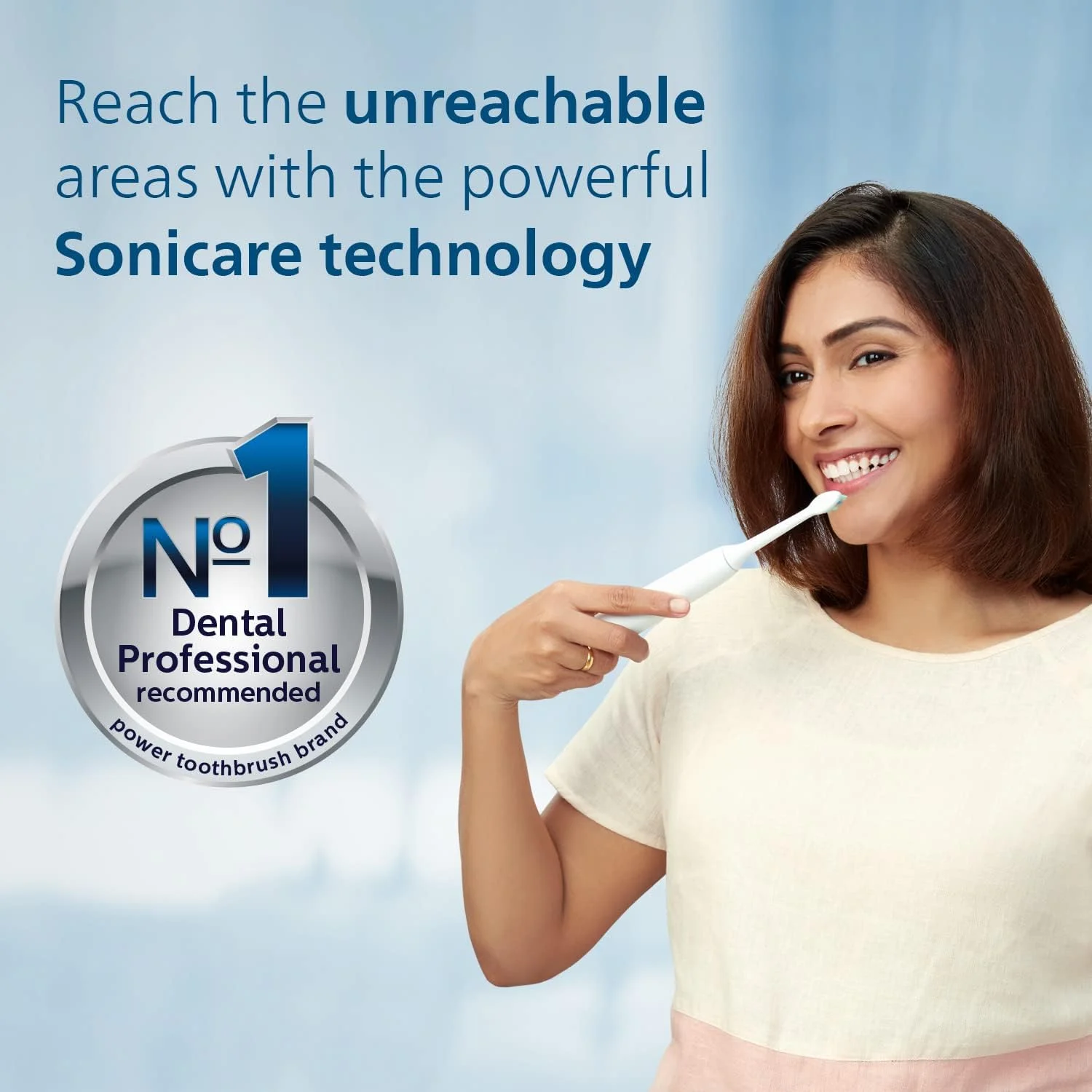 Philips Sonicare ElectricToothbrush - Galway 1100 Series. Built in pressure sensor, Easy Start tech, Quad Pacer, 2 minute smart timer HX3641/11