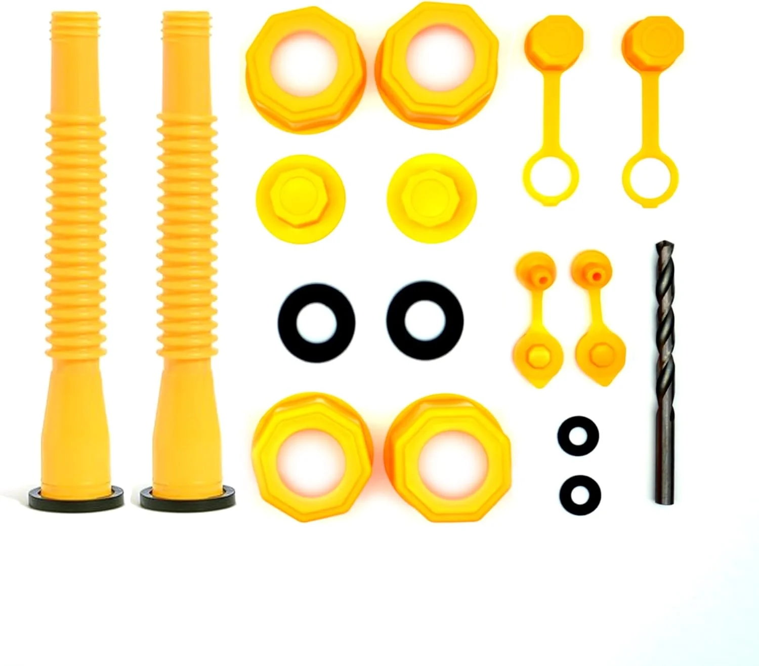 کیت جایگزینی لوله خروجی باک بنزین (دو عددی) | نازل باک بنزین، درب باک بنزین، مناسب برای باک بنزین 1/2/5 گالنی | جایگزینی نازل باک بنزین | لوله های خروجی باک سوخت مدل قدیمی، مناسب برای اکثر باک های بنزین