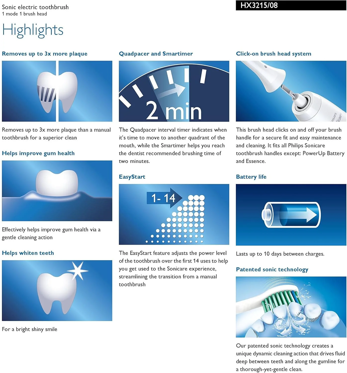 مسواک برقی فیلیپس Sonicare مدل Hx321508