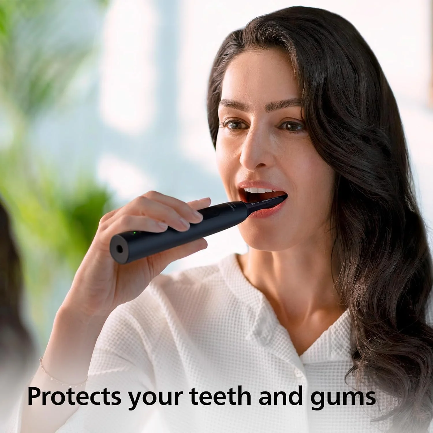 Philips Sonicare 4100 Electric Toothbrush for Adults - 1 x Philips W2 Optimal White Sonic Brush Head in Black, Slim Travel Case and USB Charger