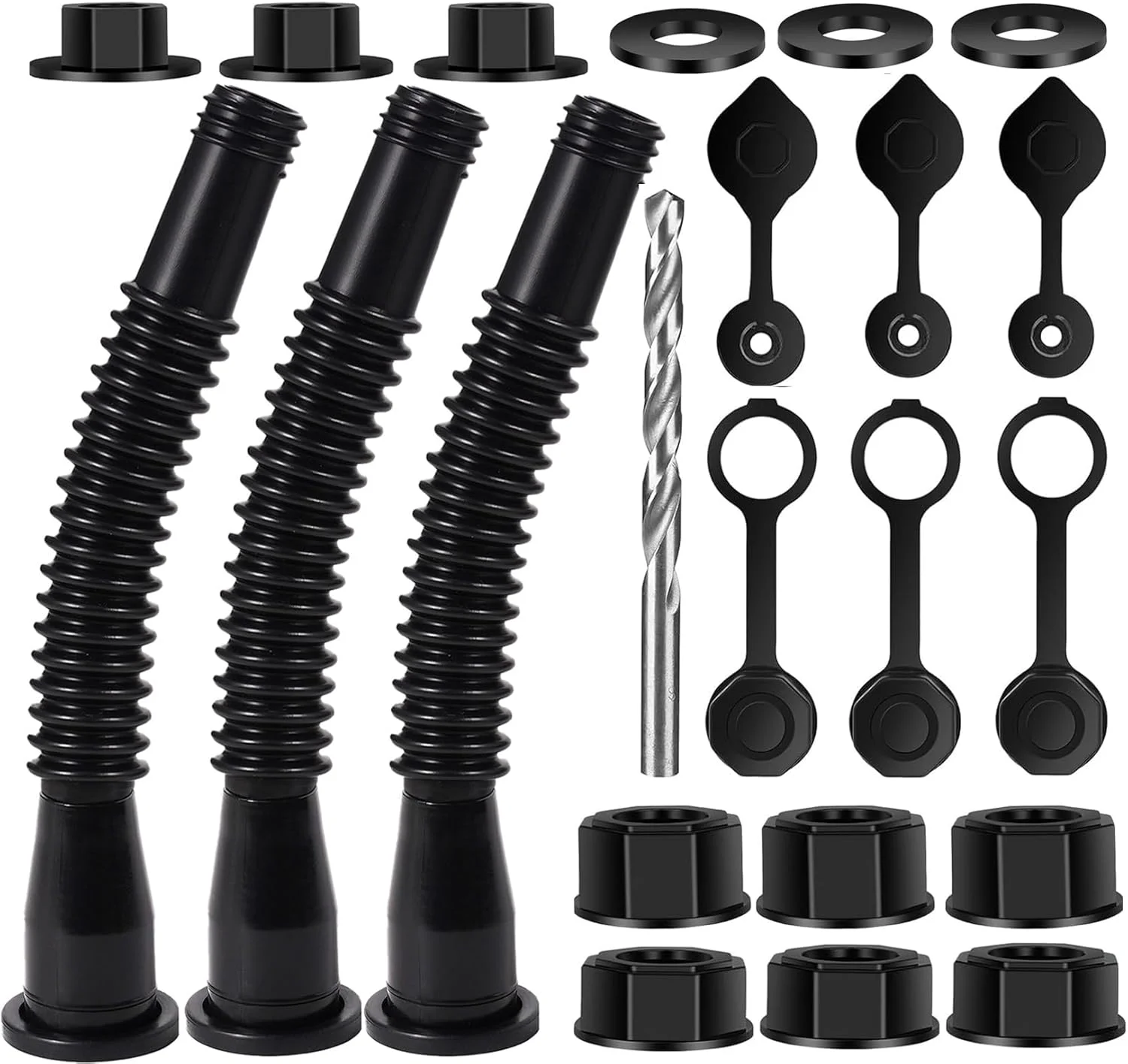 نازل جایگزین برای گالن بنزین، مدل قدیمی، انعطاف پذیر، به همراه واشر، درپوش هواکش، درپوش پایه و مته، سازگار با Midwest Gott Blitz و اکثر گالن های سوخت قدیمی، مناسب برای گالن های 1، 2، 5 و 10 گالنی، رنگ مشکی نازل جایگزین برای گالن بنزین، مدل قدیمی، انعطاف پذیر، به همراه واشر، درپوش هواکش، درپوش پایه و مته، سازگار با Midwest Gott Blitz و اکثر گالن های سوخت قدیمی، مناسب برای گالن های 1، 2، 5 و 10 گالنی، رنگ مشکی