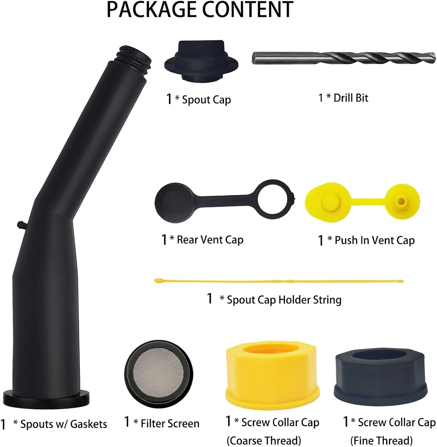 کیت جایگزینی نازل خروجی بنزین، کیت جهانی نازل های زاویه دار ضد نشت، واشر، صفحه فیلتر، درپوش هواکش، مته برای مدل های قدیمی بنزین سازگار با Midwest Blitz Gott Rubbermaind Essence Scepter (تک عددی) کیت جایگزینی نازل خروجی بنزین، کیت جهانی نازل های زاویه دار ضد نشت، واشر، صفحه فیلتر، درپوش هواکش، مته برای مدل های قدیمی بنزین سازگار با Midwest Blitz Gott Rubbermaind Essence Scepter (تک عددی)