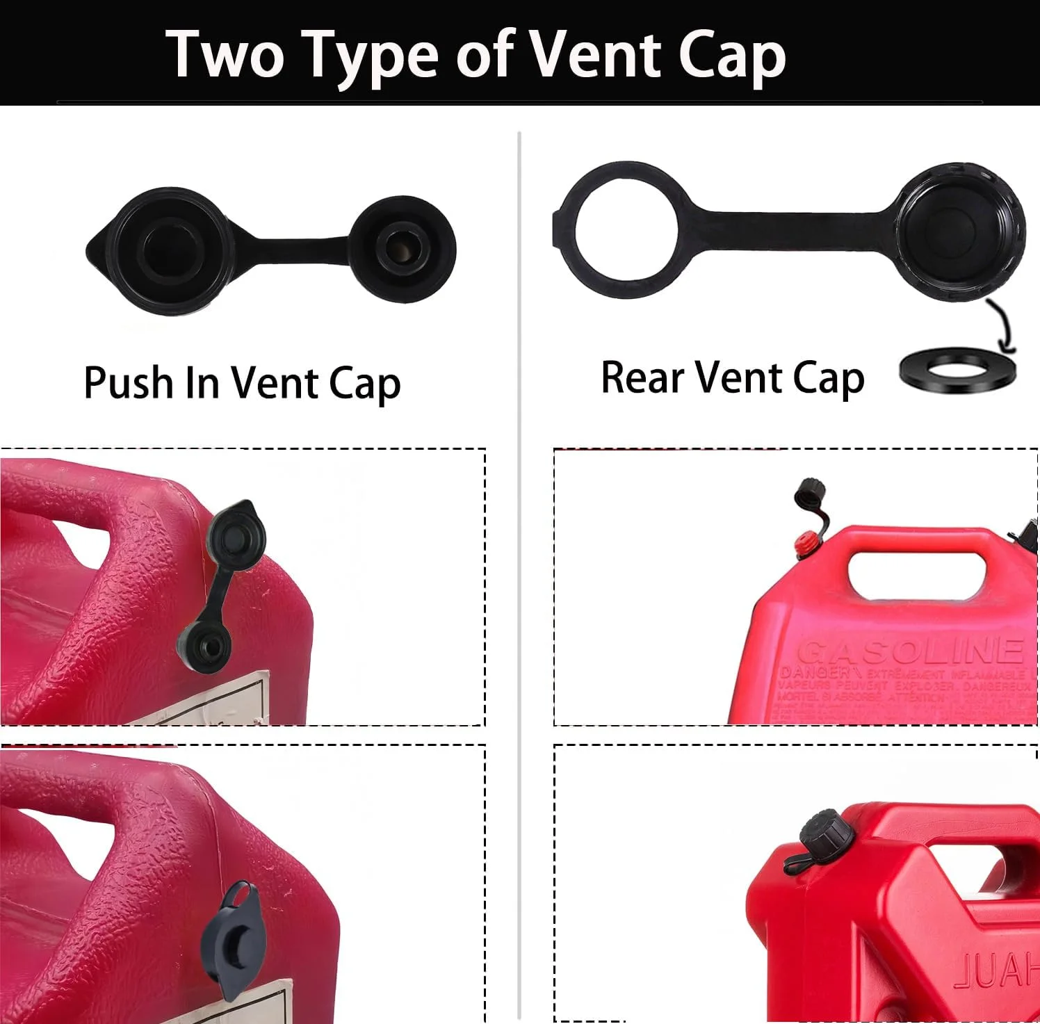 نازل جایگزین برای گالن بنزین، مدل قدیمی، انعطاف پذیر، به همراه واشر، درپوش هواکش، درپوش پایه و مته، سازگار با Midwest Gott Blitz و اکثر گالن های سوخت قدیمی، مناسب برای گالن های 1، 2، 5 و 10 گالنی، رنگ مشکی
