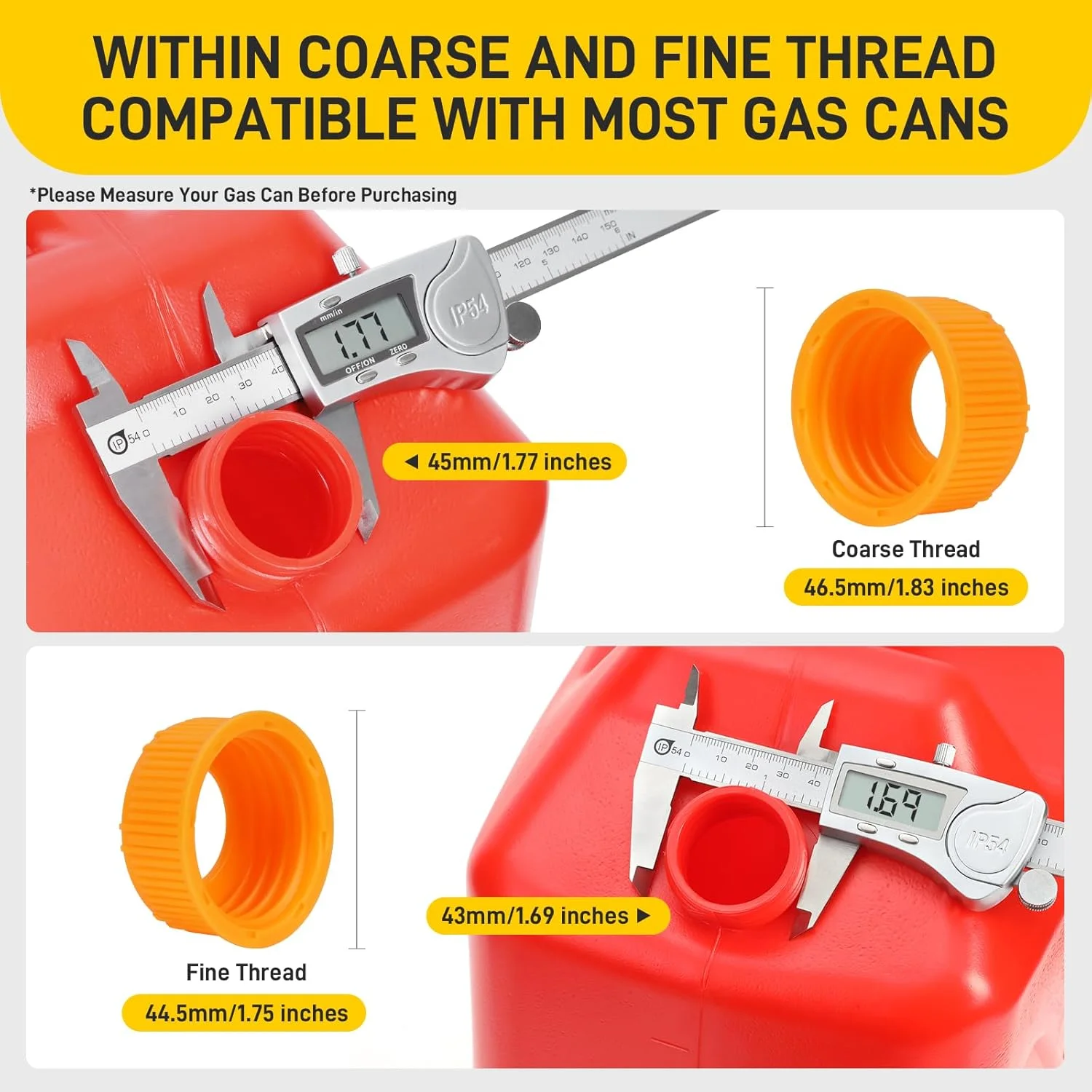 پک 5 عددی جایگزین نازل خروجی بنزین، نازل قابل افزایش طول برای ظروف بنزین 1/2/5/10 گالنی، بادوام، ضد نشت، طراحی آسان برای ریختن