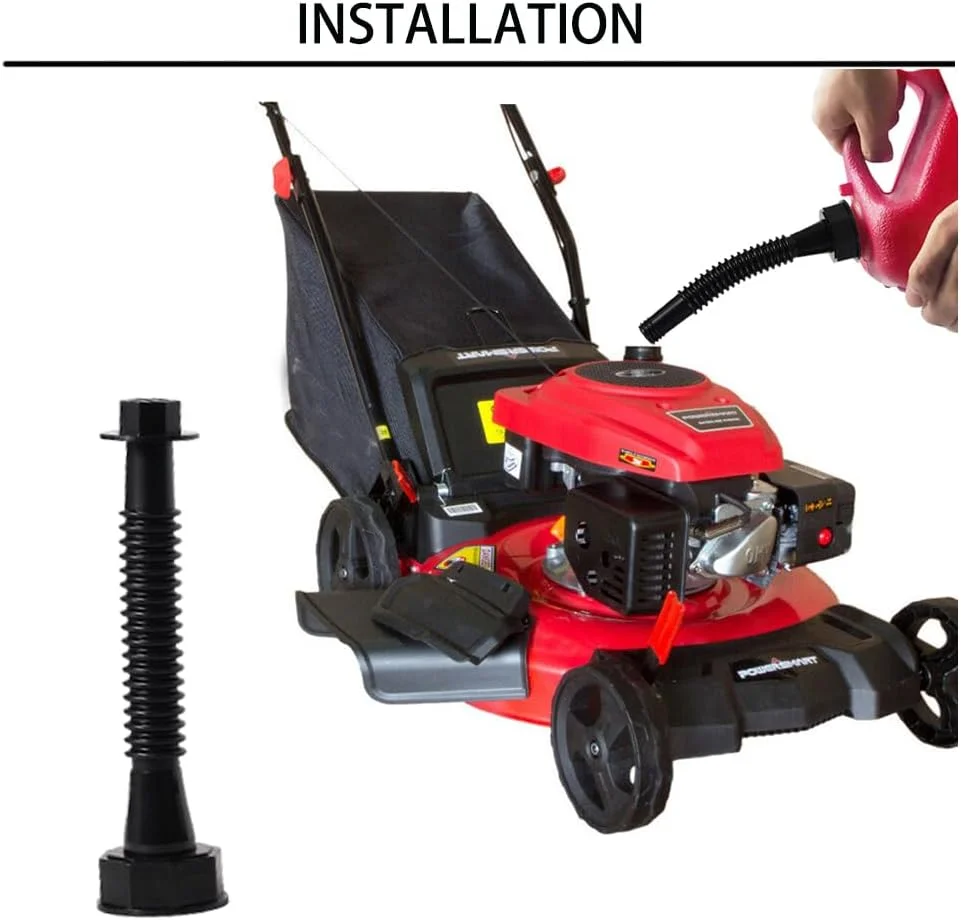 نازل جایگزین برای گالن بنزین، مدل قدیمی، انعطاف پذیر، به همراه واشر، درپوش هواکش، درپوش پایه و مته، سازگار با Midwest Gott Blitz و اکثر گالن های سوخت قدیمی، مناسب برای گالن های 1، 2، 5 و 10 گالنی، رنگ مشکی