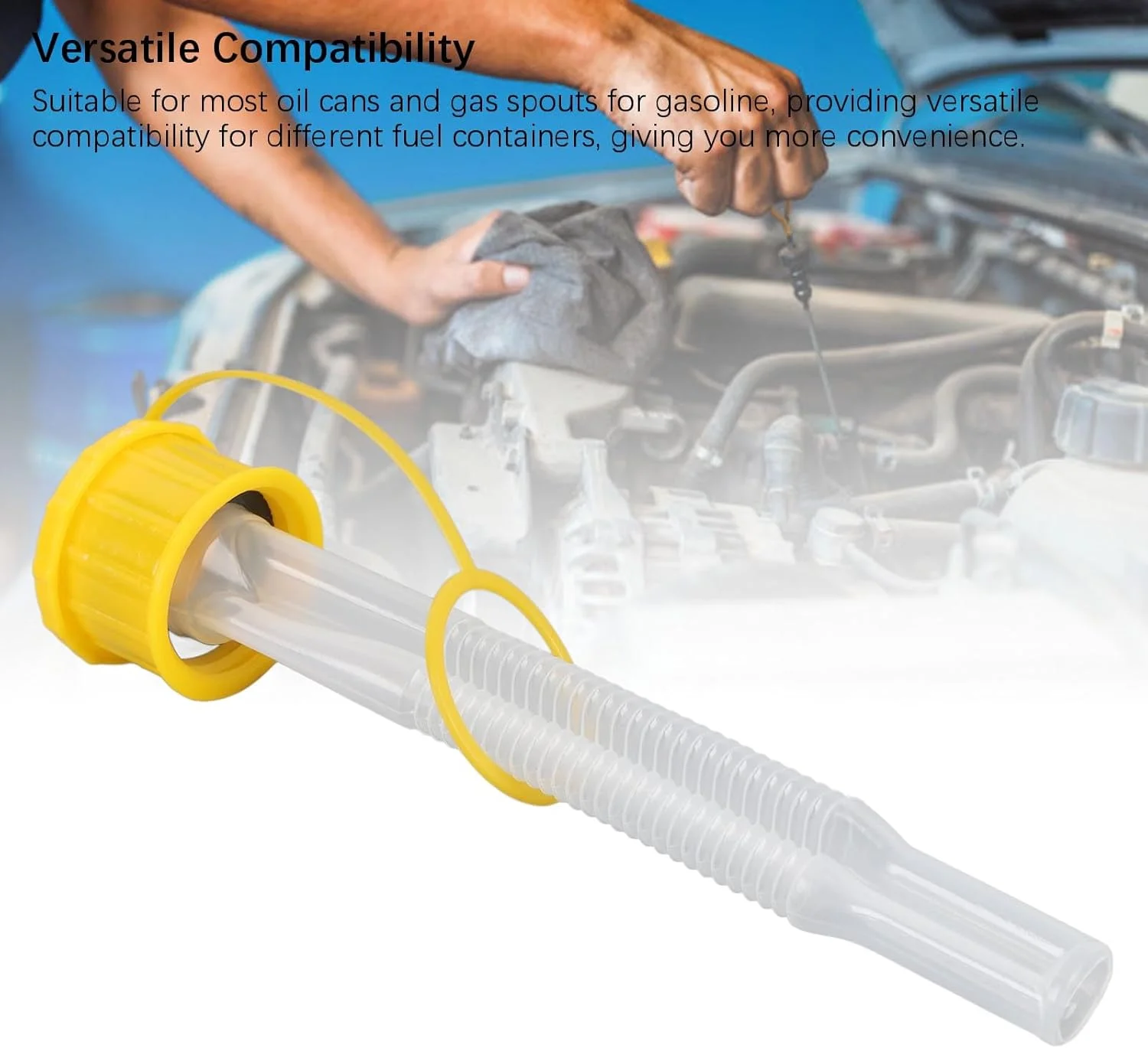 نازل جایگزین برای گالن بنزین، کیت ضد ریزش و بدون نشتی با نازل انعطاف پذیر، درپوش هواکش ارتقا یافته، مناسب برای اکثر گالن های 1/2/5/10 گالنی، ساخته شده از مواد ABS درجه یک