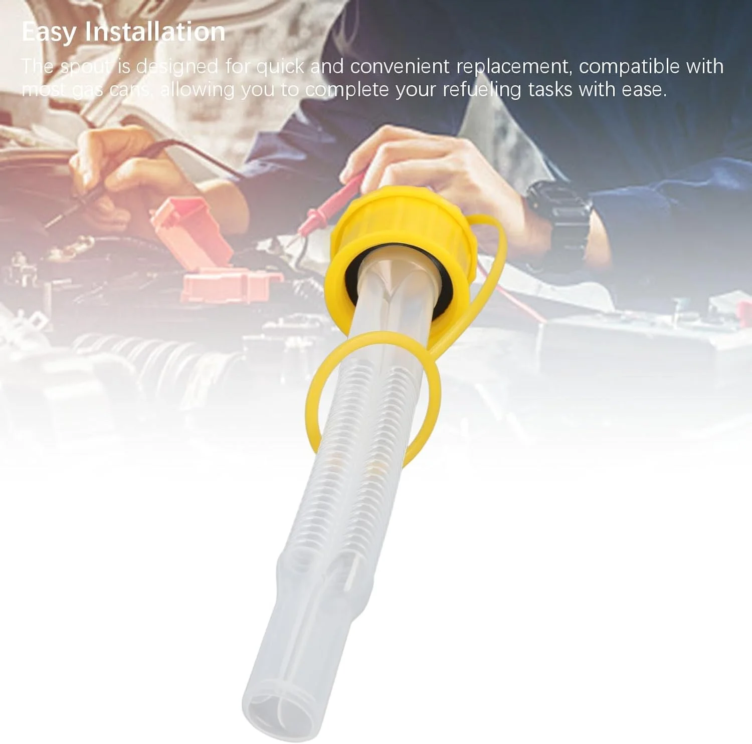 نازل جایگزین برای گالن سوخت، نازل جایگزین ضد ریزش برای گالن بنزین، نازل های ارتقا یافته گالن بنزین با نازل انعطاف پذیر، مناسب برای اکثر گالن های 1/2/5/10 گالنی، ساخته شده از ABS، سریع و راحت نازل جایگزین برای گالن سوخت، نازل جایگزین ضد ریزش برای گالن بنزین، نازل های ارتقا یافته گالن بنزین با نازل انعطاف پذیر، مناسب برای اکثر گالن های 1/2/5/10 گالنی، ساخته شده از ABS، سریع و راحت