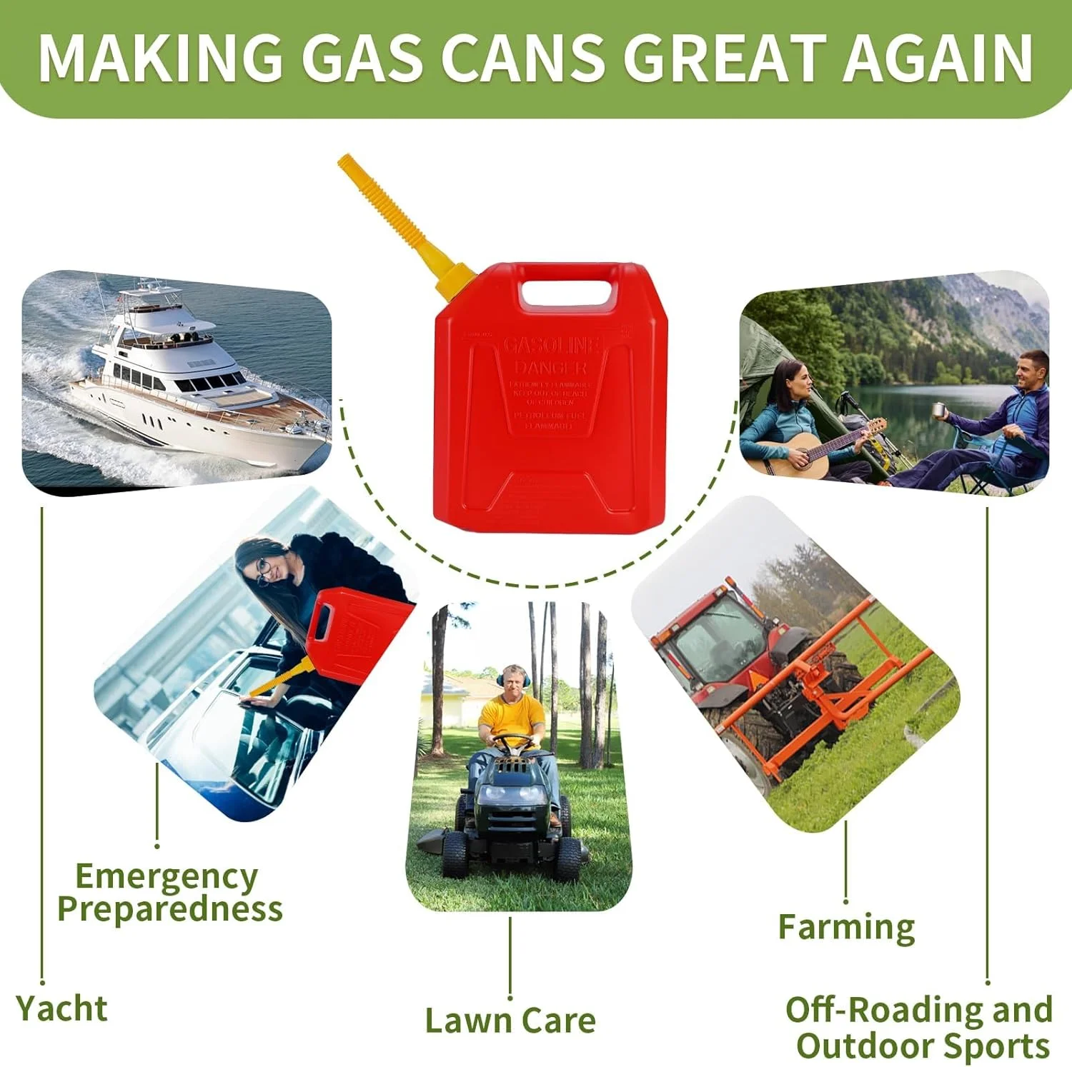 نازل جایگزین برای گالن بنزین، نازل جایگزین ضد ریزش گالن بنزین، کیت 2 عددی نازل گالن بنزین بدون نشتی، نازل جایگزین ارتقا یافته گالن بنزین با نازل انعطاف پذیر، دریچه گالن بنزین، مناسب برای اکثر گالن های 1/2/5/10 گالنی