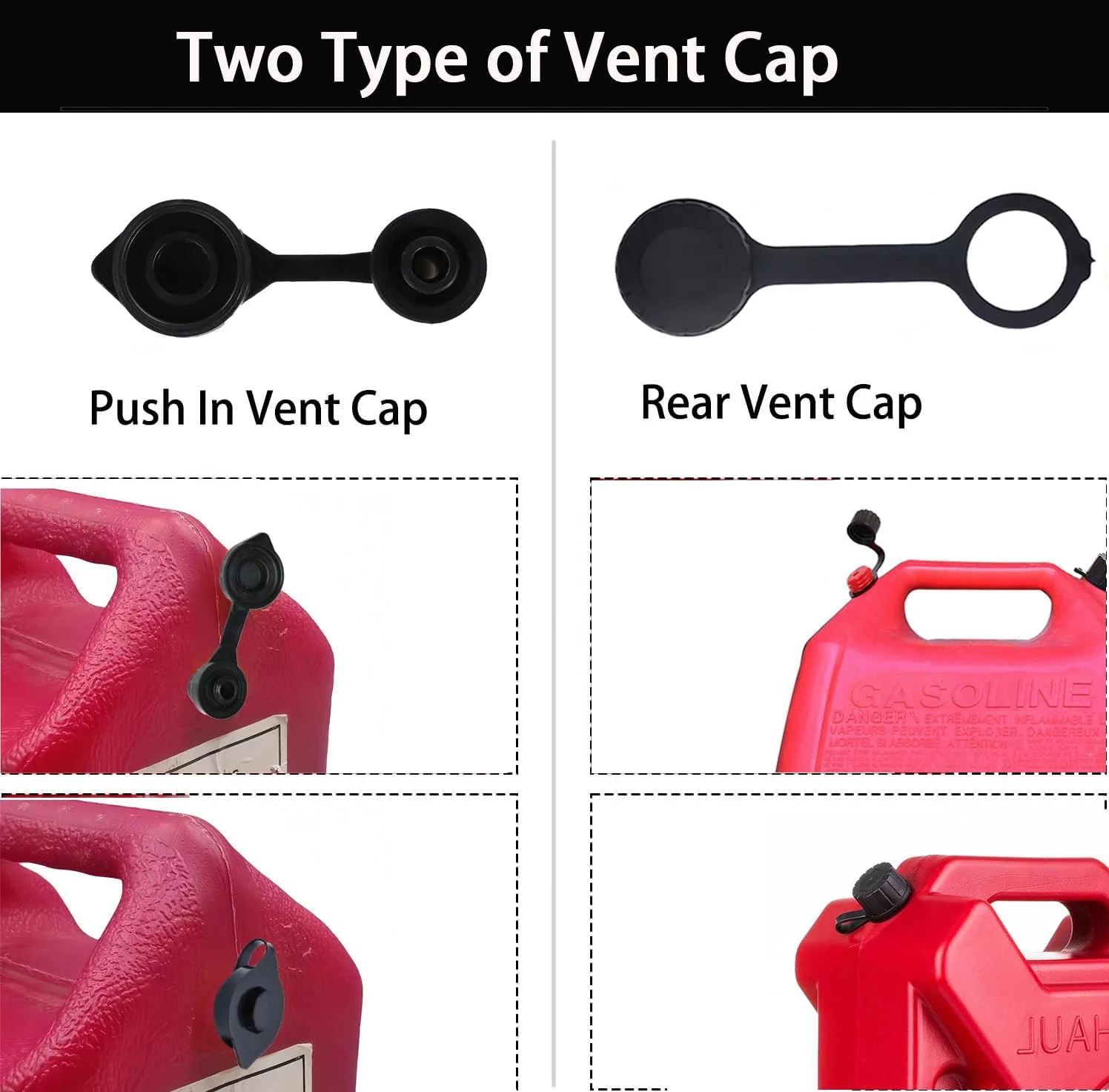 نازل جایگزین برای گالن بنزین، مدل قدیمی، بلند و انعطاف پذیر، به همراه واشر، درپوش هواکش، درپوش پایه و مته، سازگار با Midwest Gott Blitz و اکثر گالن های سوخت و آب قدیمی 1، 2 و 5 گالنی، سفید