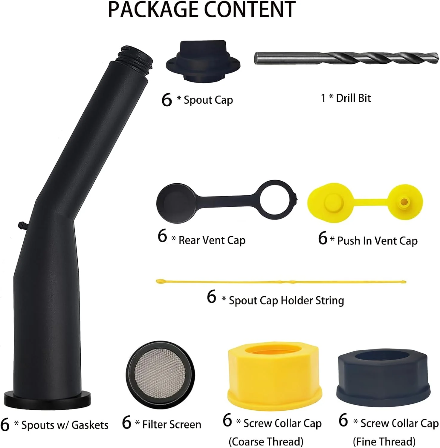 نازل جایگزین برای گالن بنزین، مناسب برای گالن های سوخت قدیمی با نازل، فیلتر، درپوش پیچی، درپوش هواکش و مته، سازگار با Midwest Scepter Gott Blitz و اکثر مخازن پلاستیکی قدیمی 1، 2 و 5 گالنی نازل جایگزین برای گالن بنزین، مناسب برای گالن های سوخت قدیمی با نازل، فیلتر، درپوش پیچی، درپوش هواکش و مته، سازگار با Midwest Scepter Gott Blitz و اکثر مخازن پلاستیکی قدیمی 1، 2 و 5 گالنی