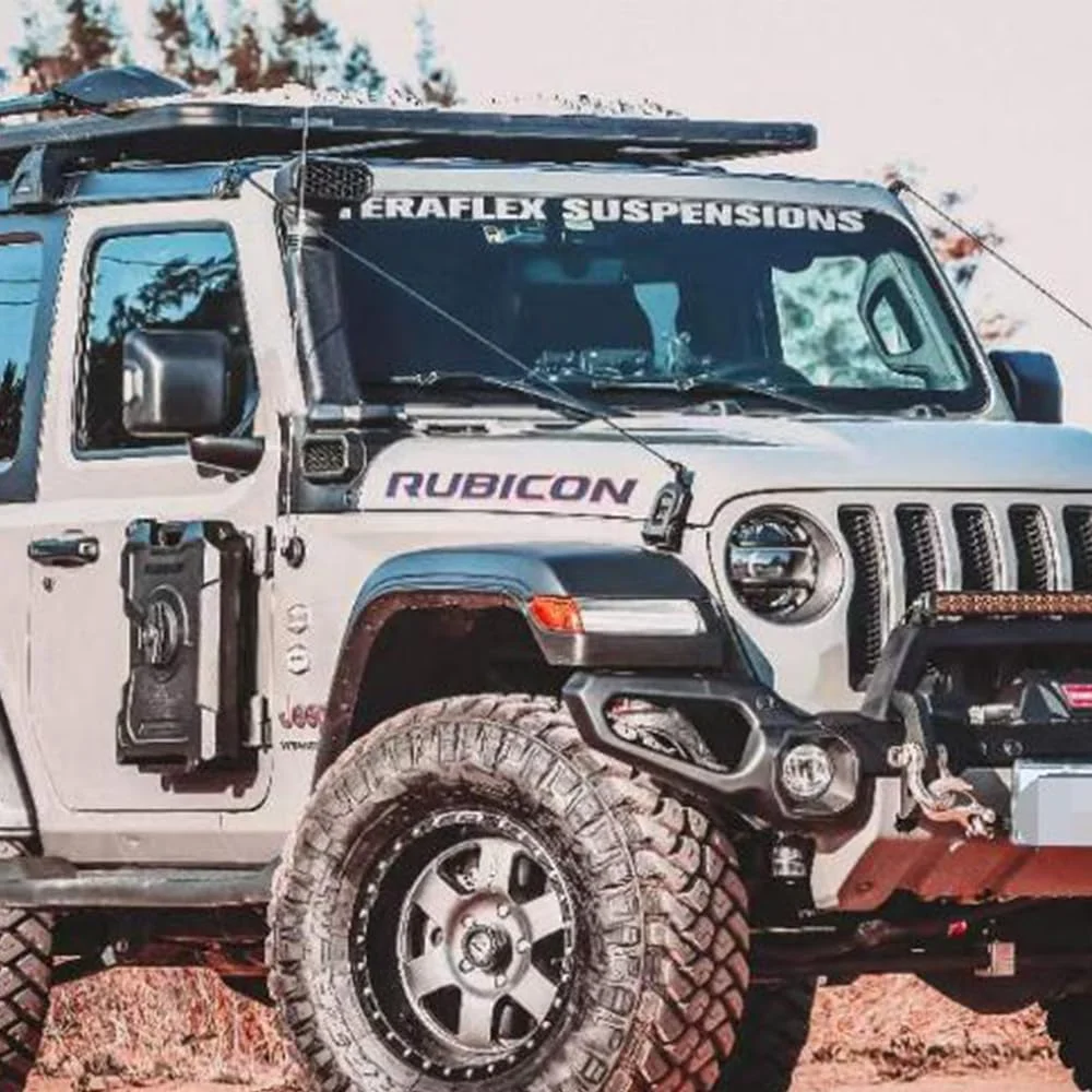 سطل درب جانبی، مخزن روغن سوخت قابل حمل، سطل یدکی آب و روغن 9 لیتری مشکی برای جیپ رانگلر JK JL 2007-2024، مناسب کمپینگ در فضای باز و آفرود JL1285