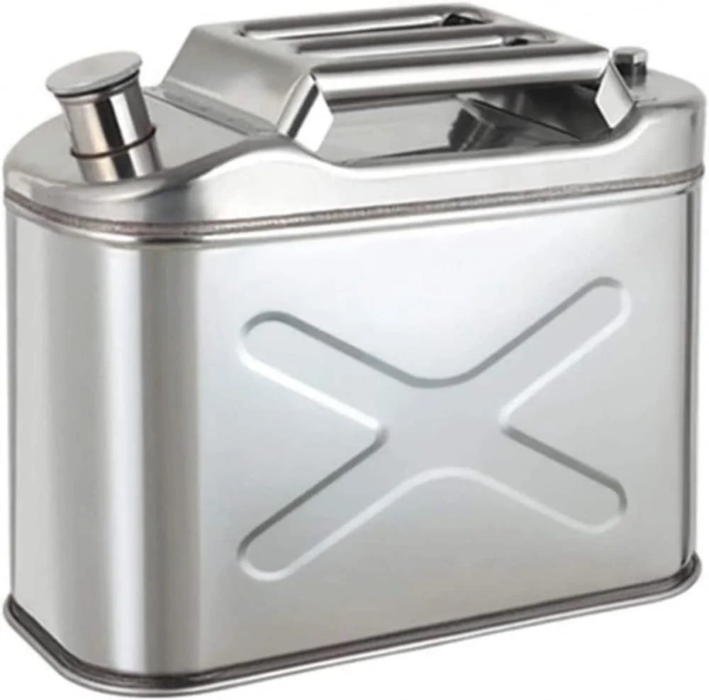 گالن فلزی قابل حمل - گالن بنزین استیل با نازل تهویه اتوماتیک برای ذخیره سازی کارآمد سوخت