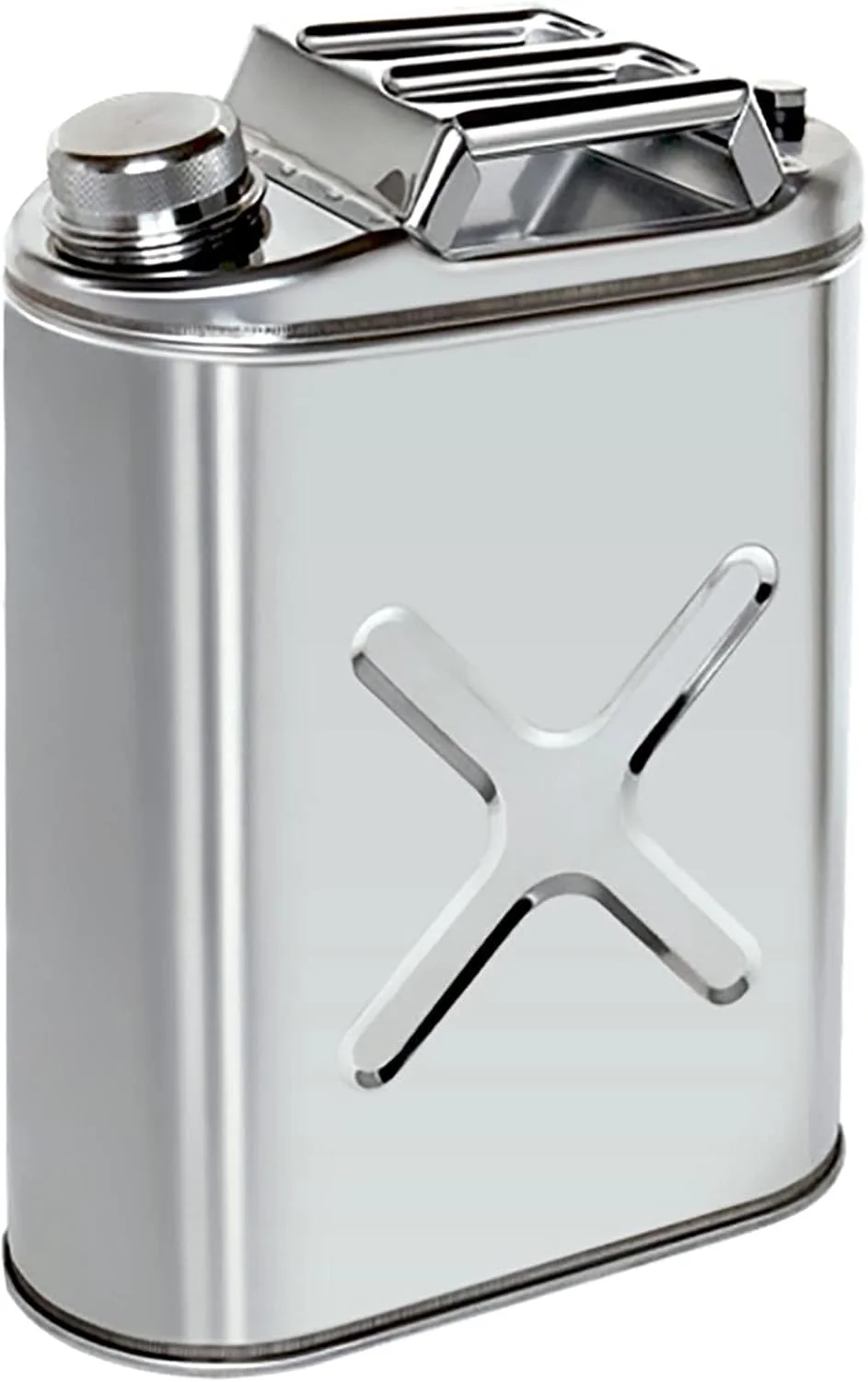 Portable Can Fuel Tanks 304 Stainless Steel Petrol Cans Car Can Mount Motorcycle can Gas Can Gasoline Oil Container fuel Canister (Red 10L)