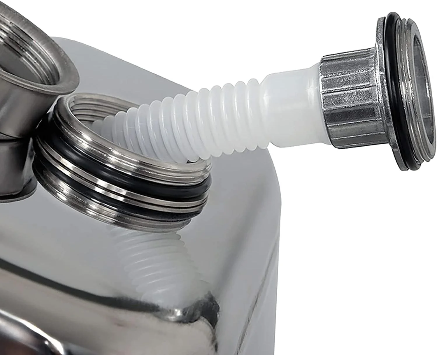 Portable Fuel Tanks 304 Stainless Steel Petrol Cans Car Mount Motorcycle can Gas Can Gasoline Oil Container fuel Canister (10L)