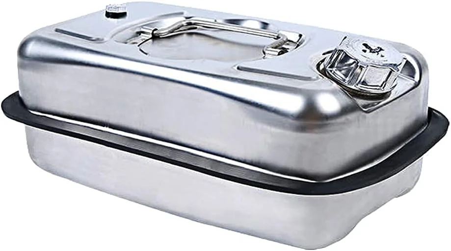 مخزن سوخت قابل حمل ضد نشت فلزی ضد زنگ استیل 304، مخزن بنزین یدکی موتور سیکلت، لوازم جانبی خودرو (3 لیتر)