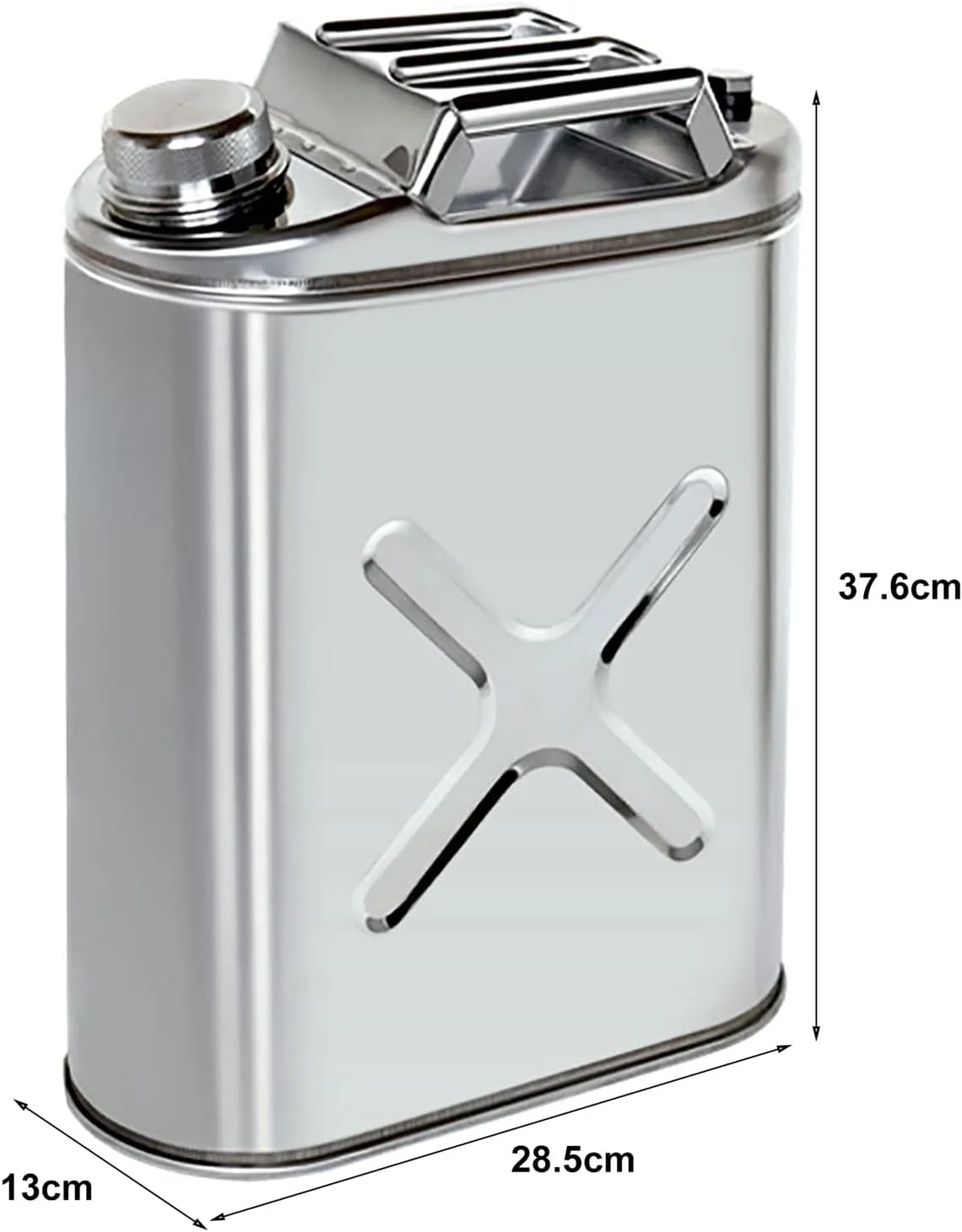 Portable Can Fuel Tanks 304 Stainless Steel Petrol Cans Car Can Mount Motorcycle can Gas Can Gasoline Oil Container fuel Canister (Red 10L)