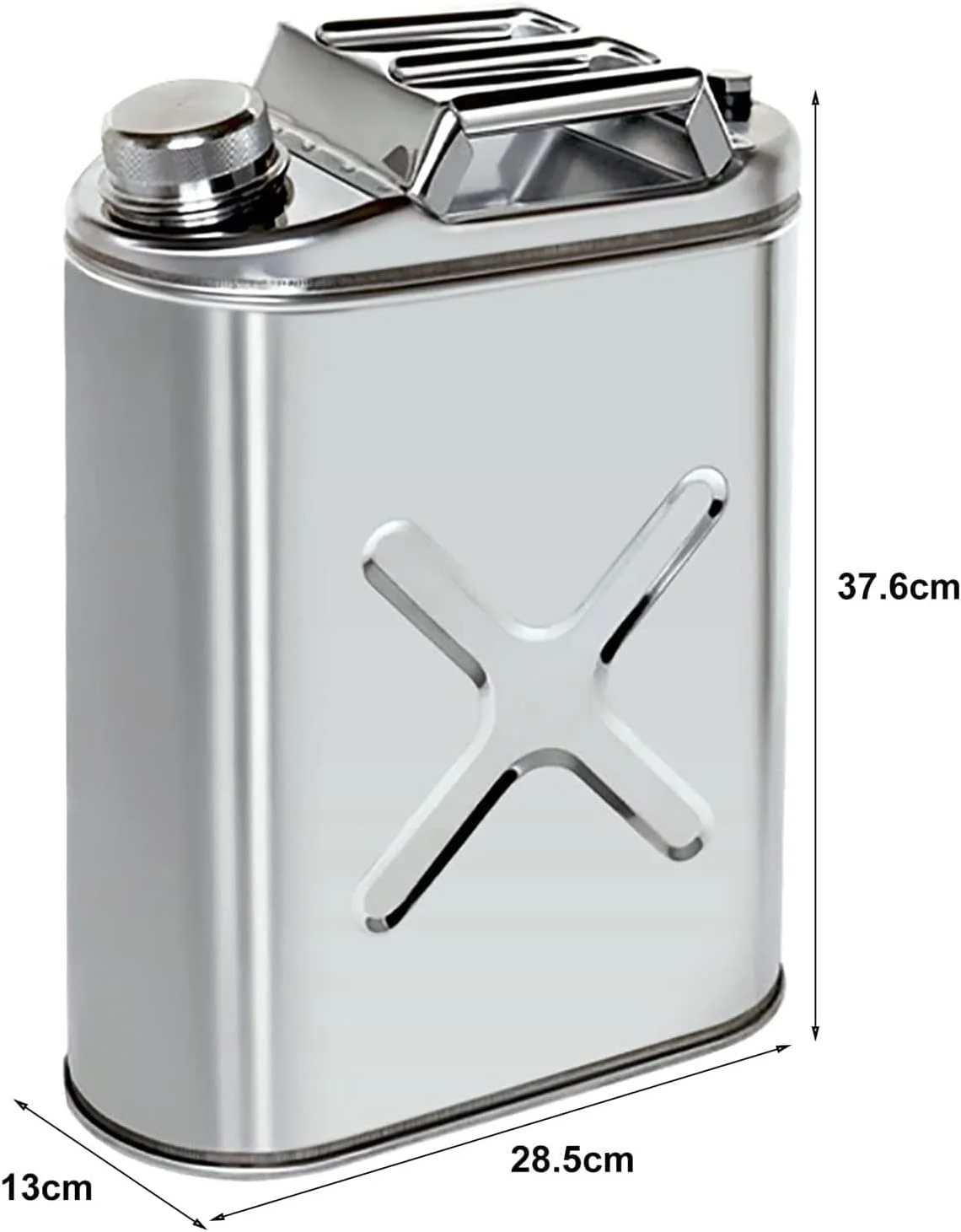 Portable Fuel Tanks 304 Stainless Steel Petrol Cans Car Mount Motorcycle can Gas Can Gasoline Oil Container fuel Canister (10L)