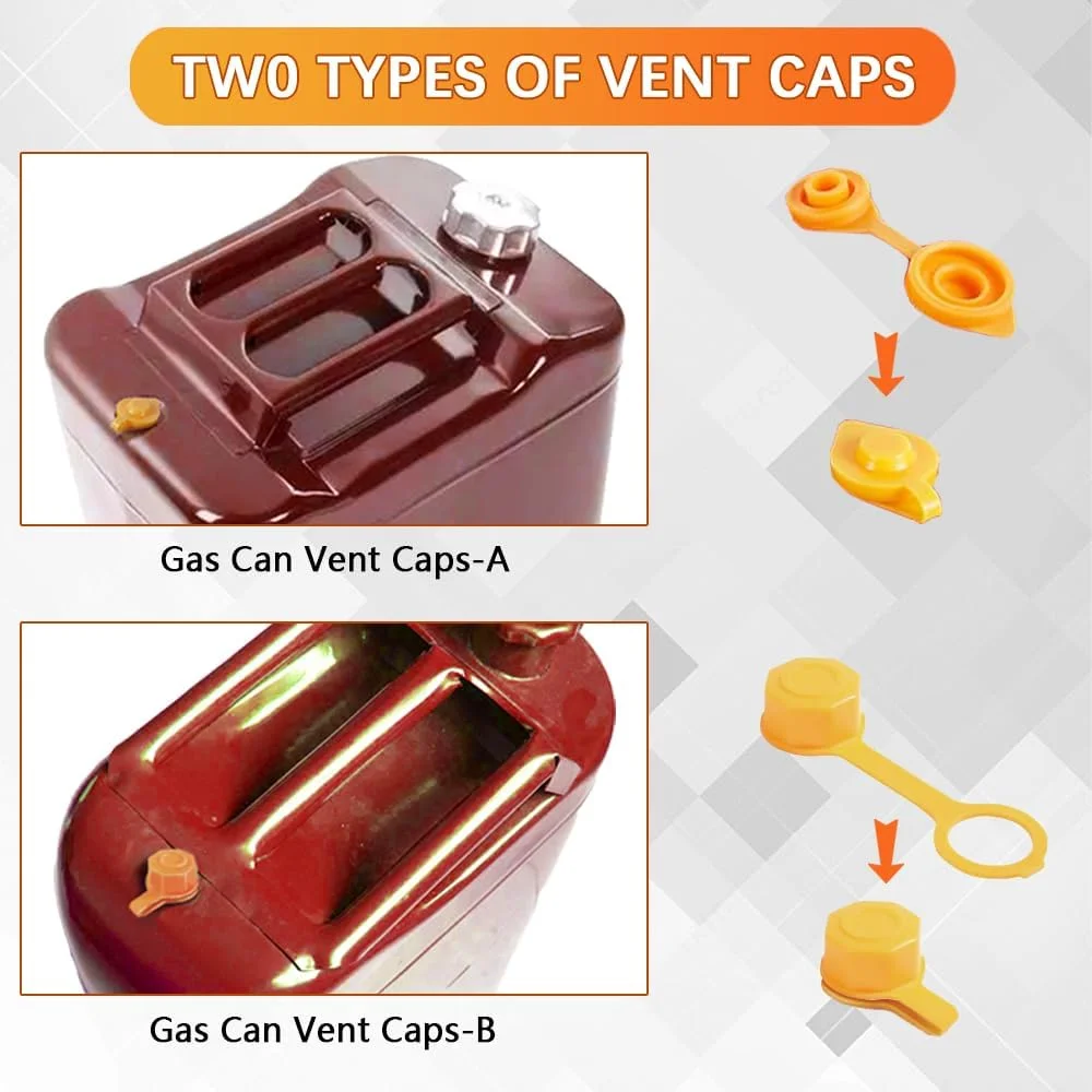 نازل جایگزین برای دبه بنزین PACLVIO، نازل دبه بنزین، کیت نازل دبه بنزین به همراه نازل با واشر ضخیم تر، درپوش نازل دبه بنزین، درپوش دبه بنزین و درپوش های هواکش سوخت، کیت هواکش دبه بنزین مناسب برای اکثر دبه های روغن 1/2/5/10 گالنی