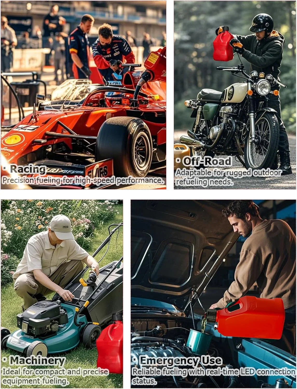 خم کن شلنگ 3 عددی برای مخازن سوخت مسابقه ای و گالن های بنزین - سنگین