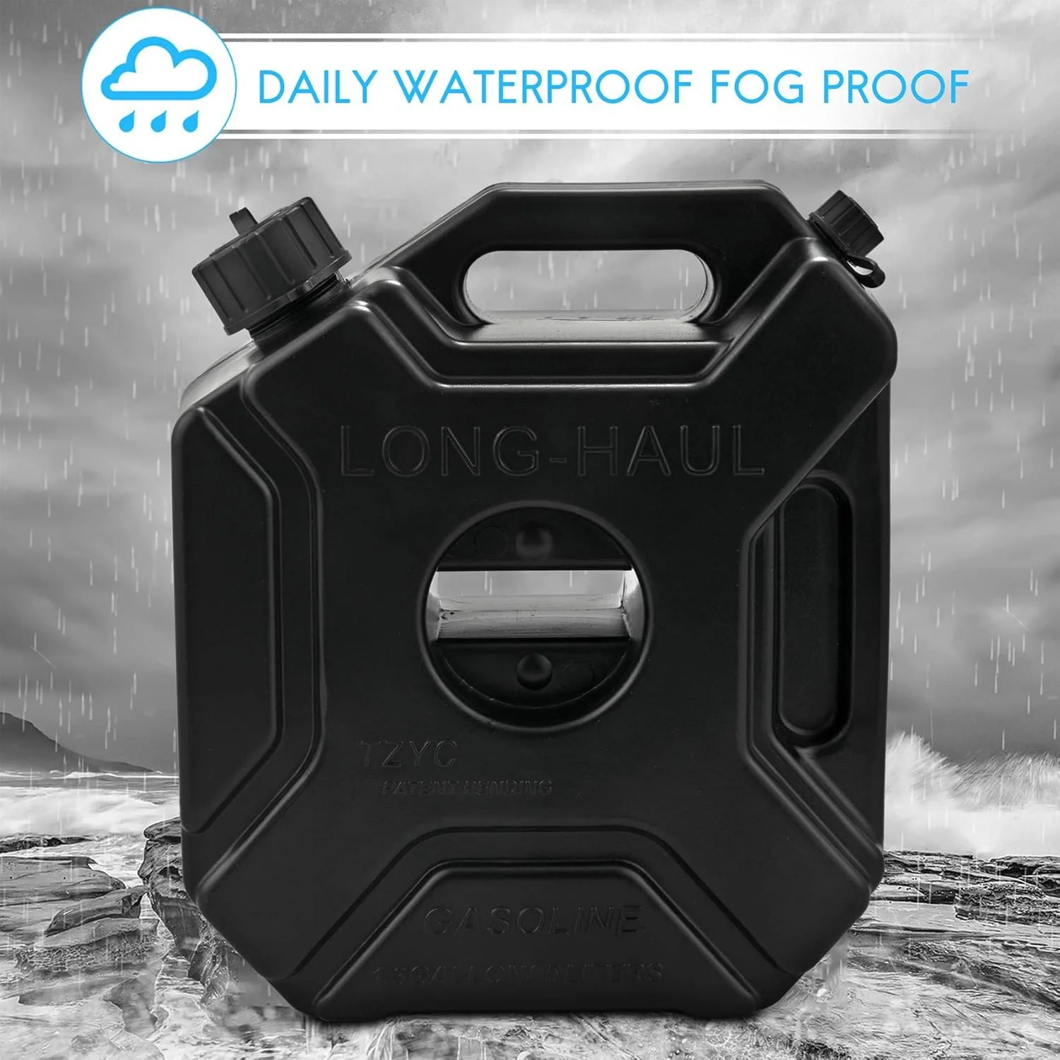 مخزن سوخت 5 لیتری مشکی Popshyly، جایگزین باک بنزین خودرو و موتورسیکلت، گالن بنزین پشتیبان به همراه قفل و کلید