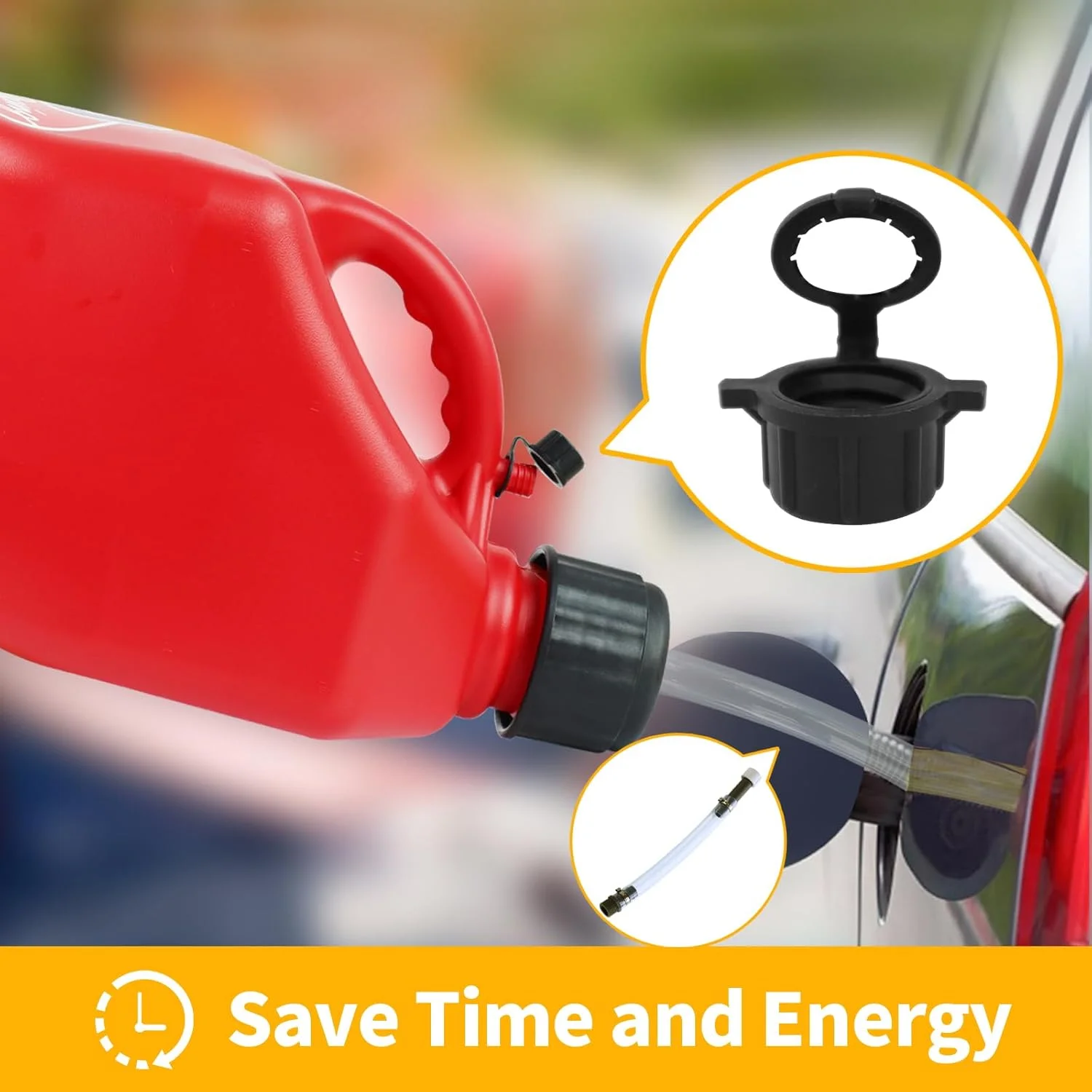 شیلنگ سوخت مسابقه ای Mapleza و ترکیب جایگزین درب تهویه مسابقه ای، مناسب برای دبه VP 5.5 گالن و قوطی بنزین