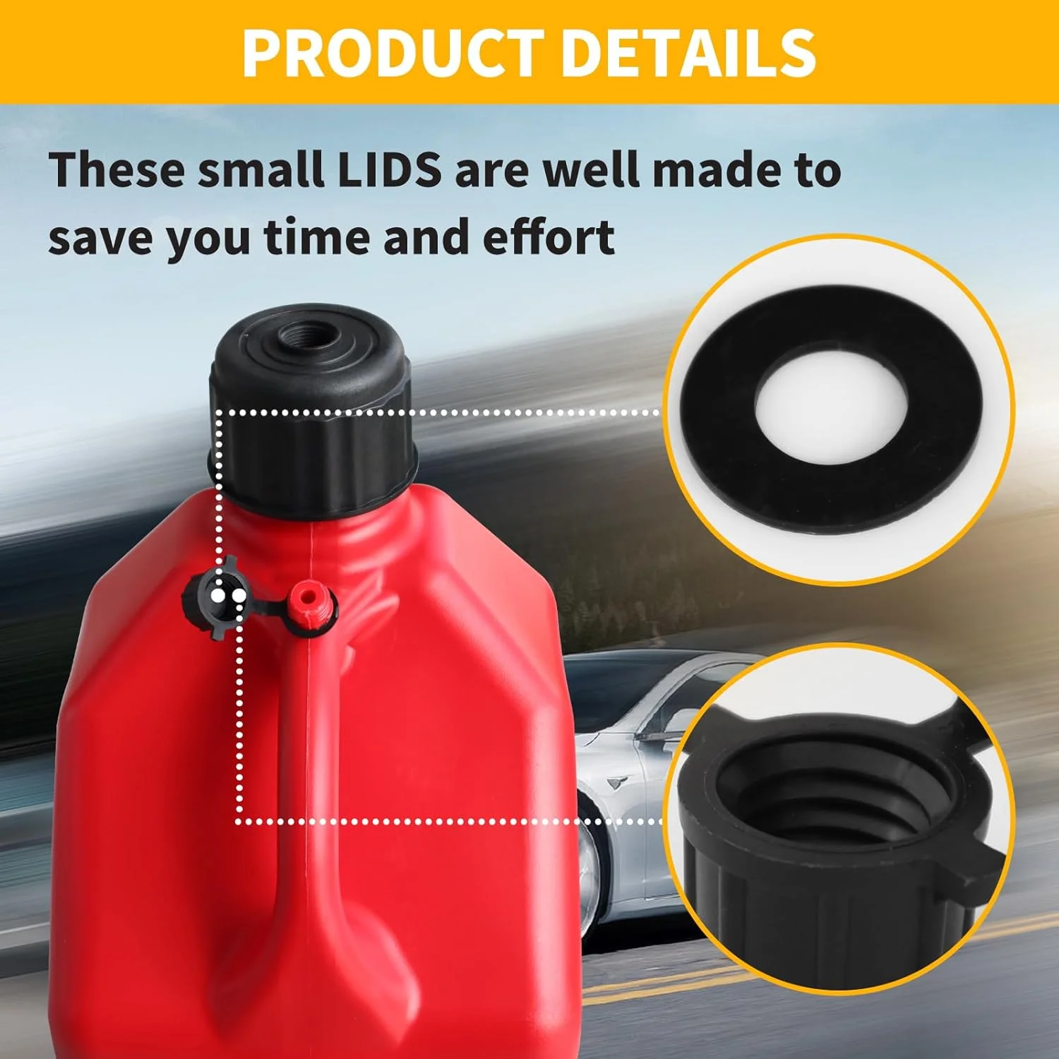 شیلنگ سوخت مسابقه ای Mapleza و ترکیب جایگزین درب تهویه مسابقه ای، مناسب برای دبه VP 5.5 گالن و قوطی بنزین