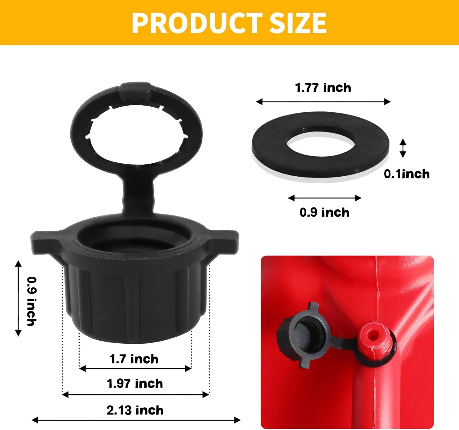 شیلنگ سوخت مسابقه ای Mapleza و ترکیب جایگزین درب تهویه مسابقه ای، مناسب برای دبه VP 5.5 گالن و قوطی بنزین