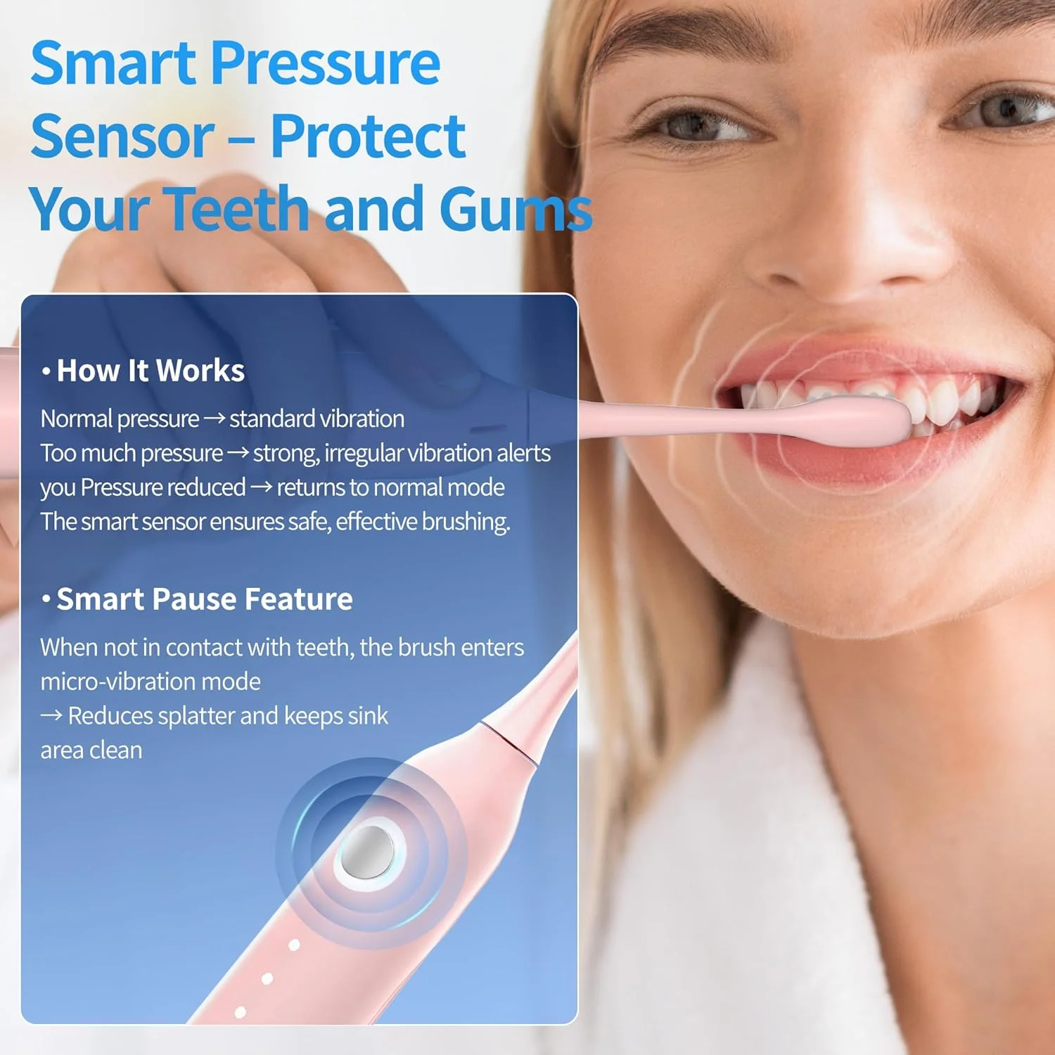 مسواک برقی کیوسا با 6 سری (946 صورتی)