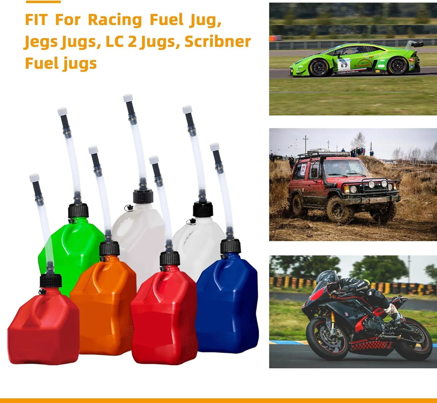 شیلنگ سوخت مسابقه ای Mapleza و ترکیب جایگزین درب تهویه مسابقه ای، مناسب برای دبه VP 5.5 گالن و قوطی بنزین