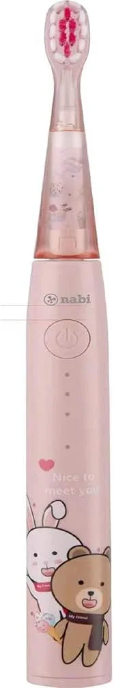 مسواک برقی سونیک شارژی کودکانه ایندر نبی مدل T01، ضد آب IPX7، مسواک سونیک 500 میلی آمپری با 3 حالت (صورتی)