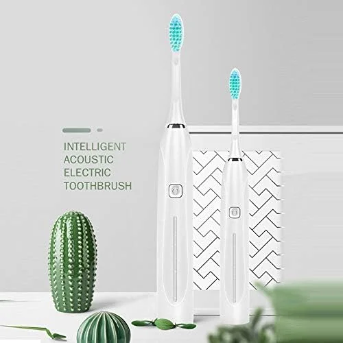 مسواک برقی HXXXN مناسب آقایان و بانوان، ضد آب، شارژ USB، مسواک نرم و کاملا اتوماتیک، تمیز کننده صوتی قابل حمل، آبی