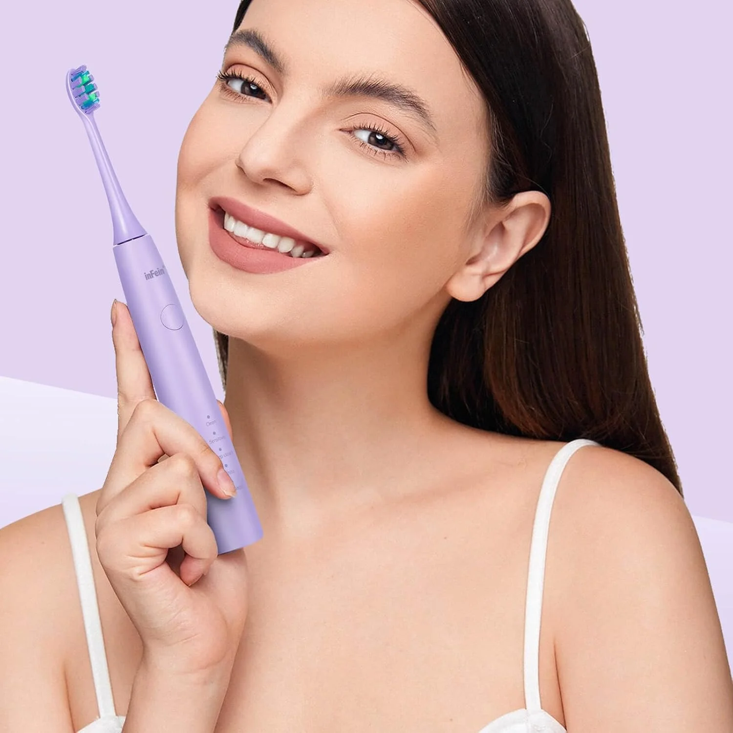 مسواک برقی inFein با 3 حالت تمیز کردن، تمیزی ملایم و در عین حال قدرتمند، تایمر داخلی، برس های نرم، قابل شارژ با USB-C