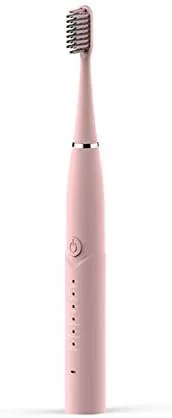مسواک برقی HXXXN، شارژ USB، ارتعاش صوتی، مسواک برقی نرم خانگی بزرگسالان، صورتی