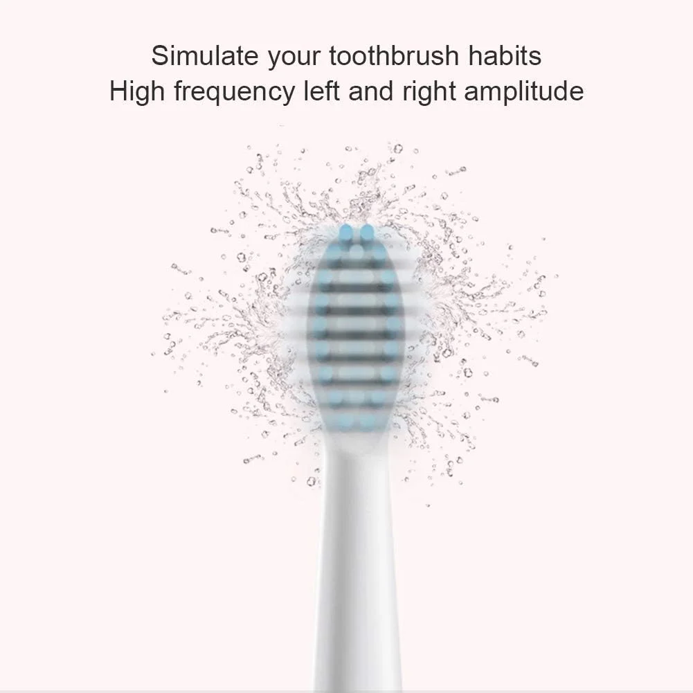 مسواک برقی GYNFJK، تمیز کننده صوتی، قابل شارژ با USB، دارای تایمر هوشمند، مسواک مسافرتی با 2 سری برس و 4 حالت، ضد آب IPX7، مناسب برای خانه یا مسافرت، سفید