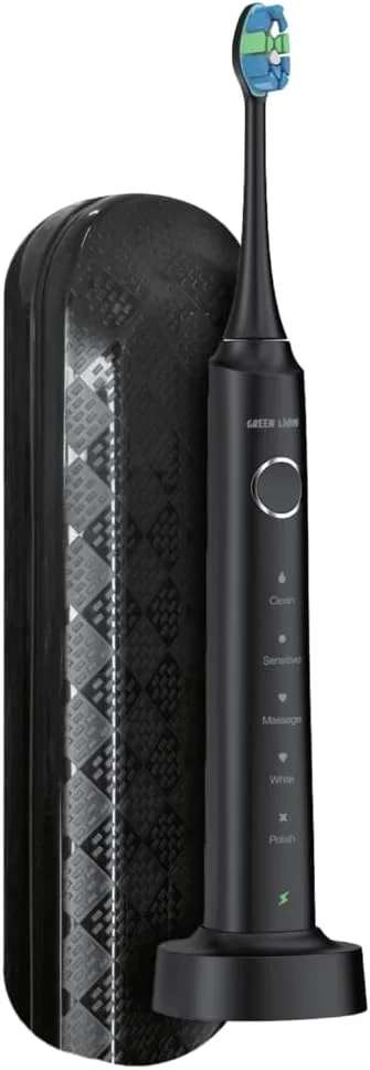 مسواک برقی گرین لاین، (مشکی، پلاک دندان)