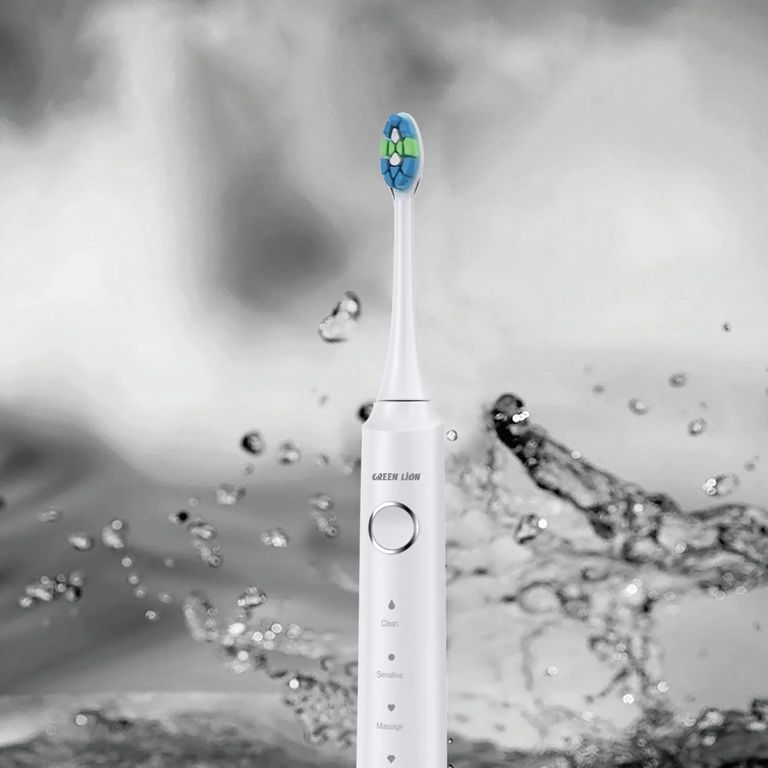 مسواک برقی گرین لاین، (سفید، پلاک دندان)