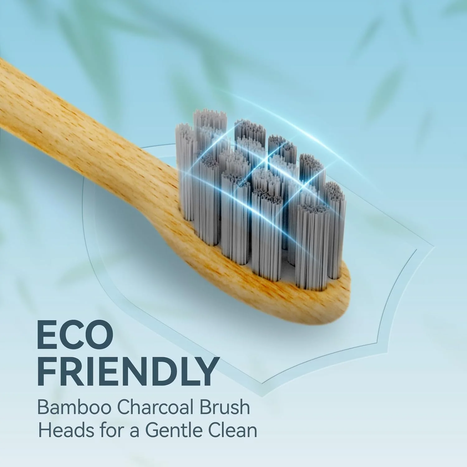 مسواک برقی بامبو GUFICLE، مسواک برقی صوتی بامبو برای بزرگسالان، مسواک قابل شارژ ضد آب IPX7، دارای 5 حالت تمیز کردن، 4 سر برس بامبو با موهای نرم