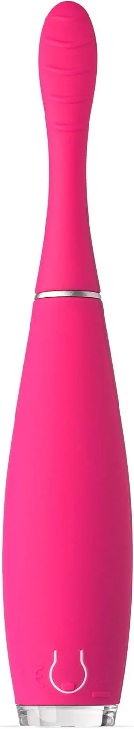 FOREO Issa Mini 2 Rechargeable Kids Electric Regular Toothbrush for Complete Oral Care, Wild Strawberry