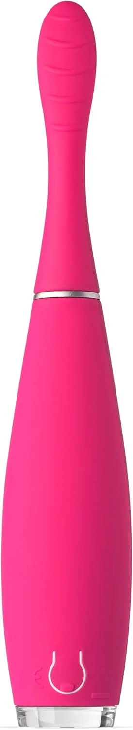 FOREO Issa Mini 2 Rechargeable Kids Electric Toothbrush Sensitive Set for Complete Oral Care, Wild Strawberry