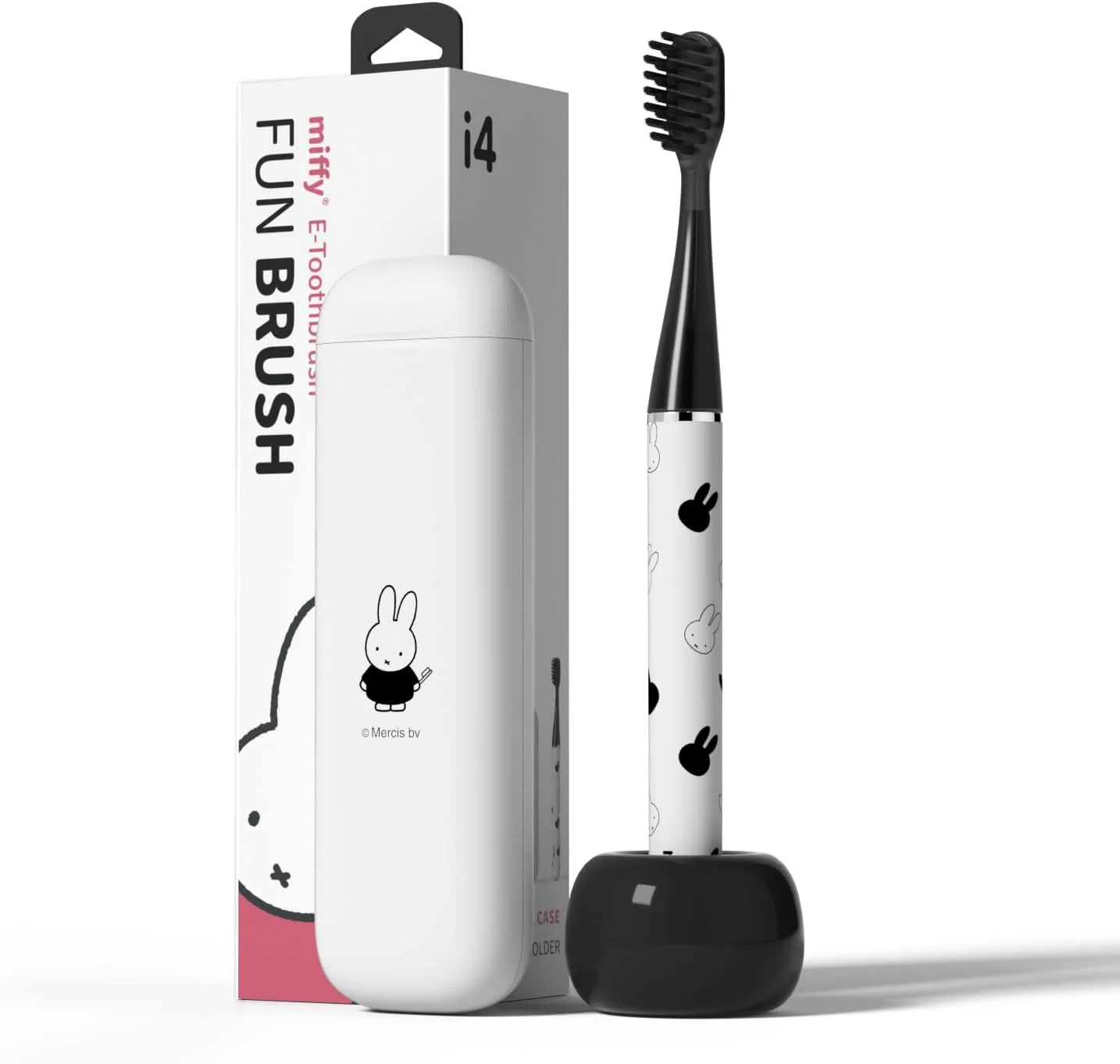 مسواک برقی سونیک باریک Miffy i4، فوق العاده باریک، قابل شارژ، اولتراسونیک هوشمند، به همراه کیف مسافرتی کوچک و پایه نگهدارنده سرامیکی برای مسافرت و منزل، ضد آب IPX7 (سفید)