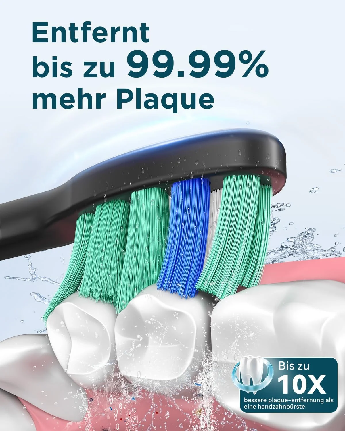 مسواک برقی صوتی برای بزرگسالان - مسواک برقی اولتراسونیک سفید کننده با کیف مسافرتی و استند شارژ، مسواک برقی با 8 سری مسواک، 5 حالت تمیز کردن، 40000VPM